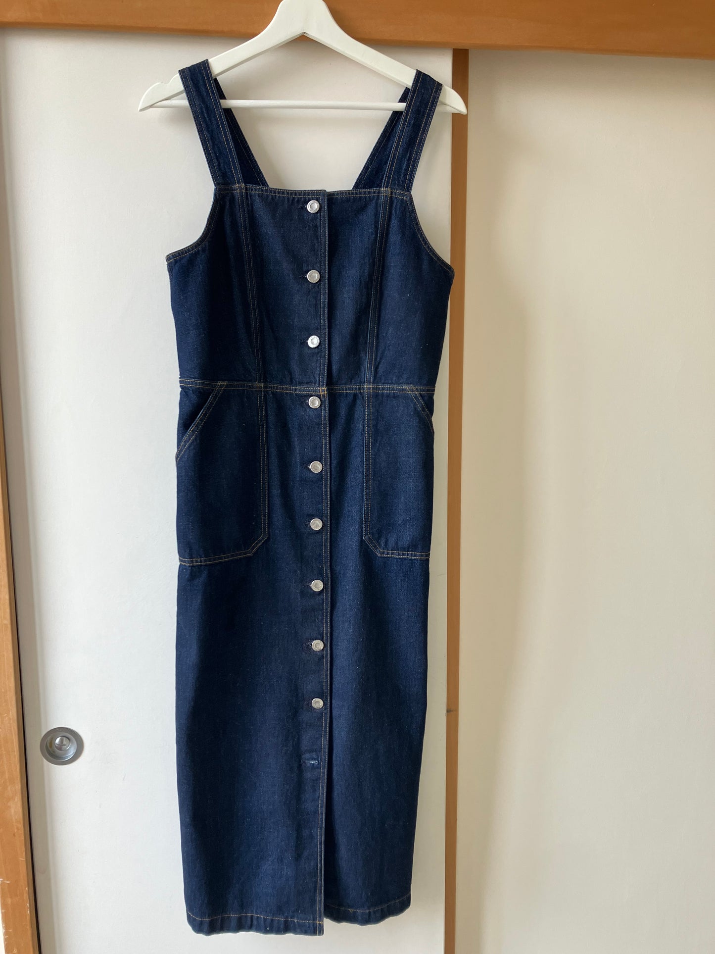 Robe longue jean en coton bio - mona denim dress washed out