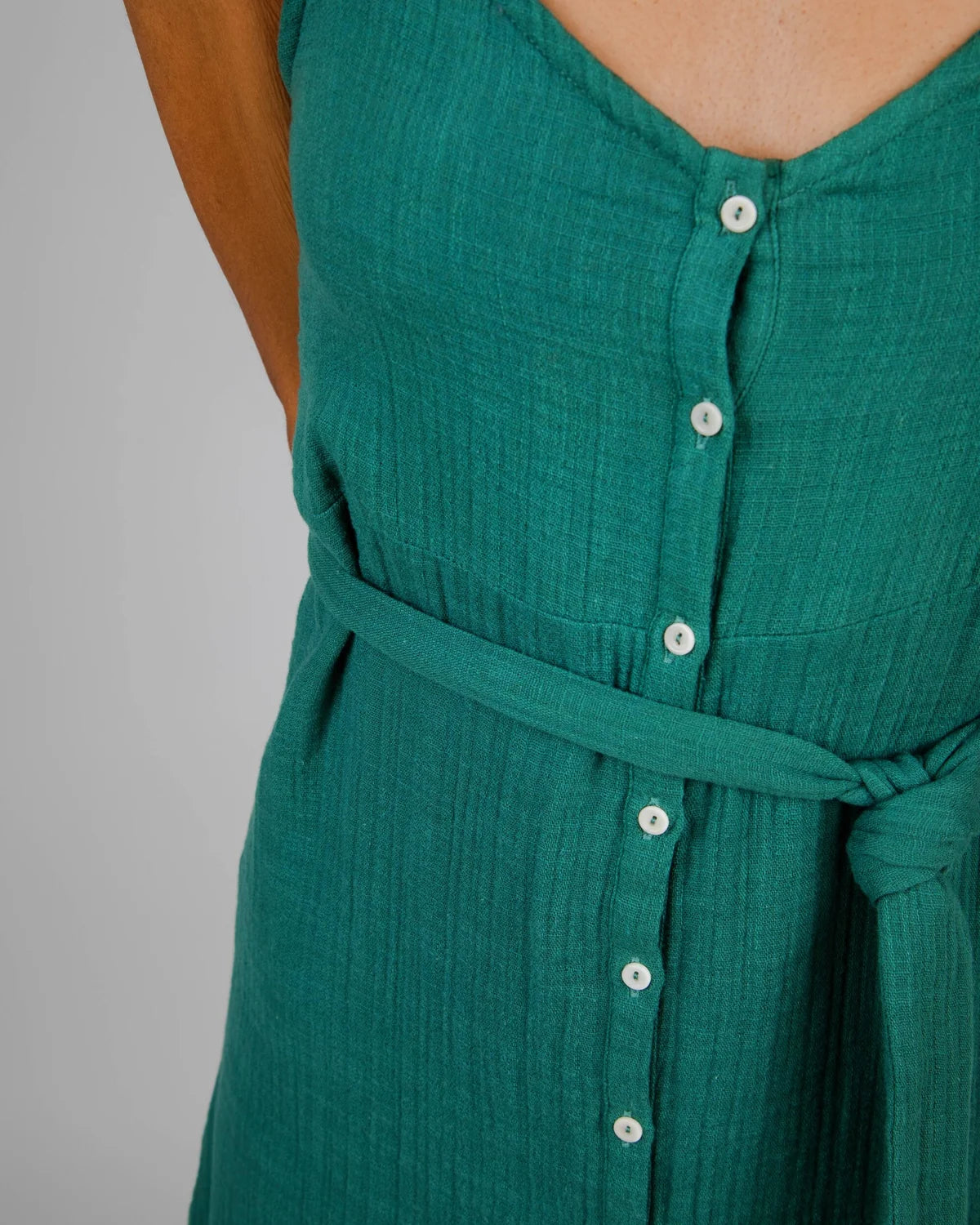 Robe longue à fines bretelles, vert