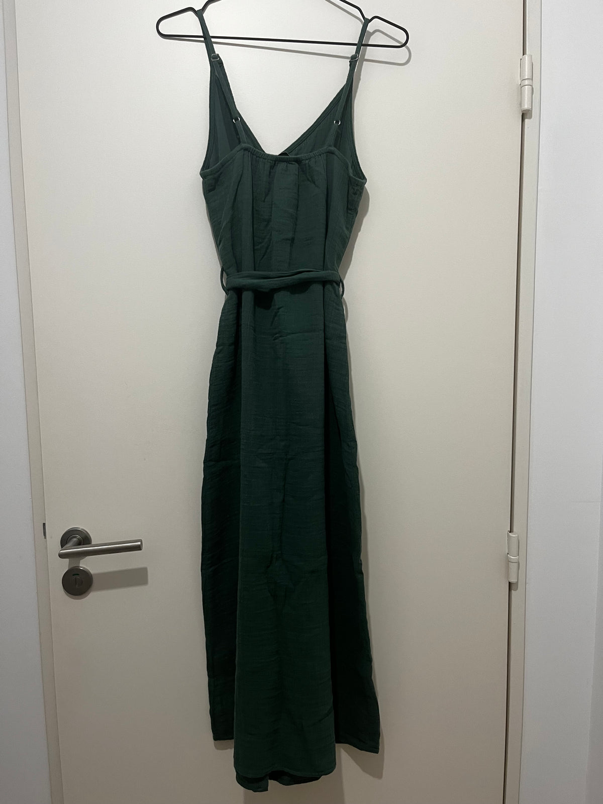 Robe longue à fines bretelles, vert