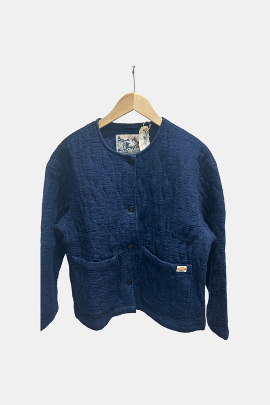 Veste en jean coton bio | Bleu jean 'Sandra Jacket Indigo Quilt'