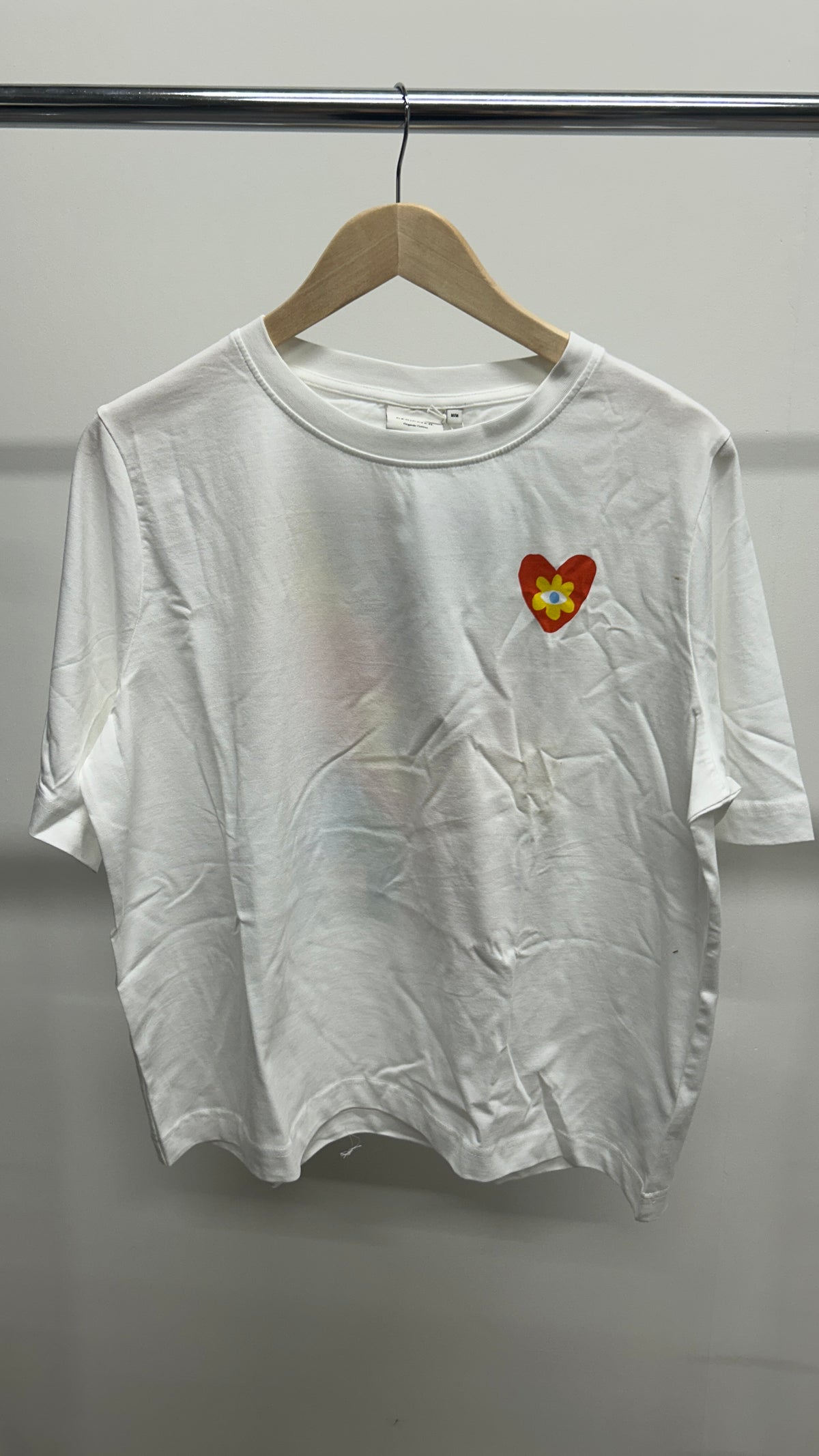 T-shirt en coton bio | blanc 'vadstena good vibes white'