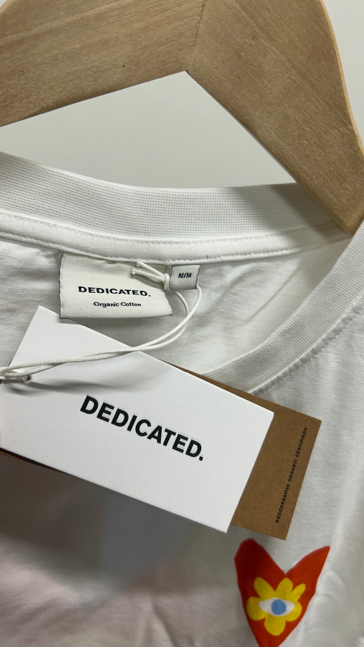 T-shirt en coton bio | blanc 'vadstena good vibes white'