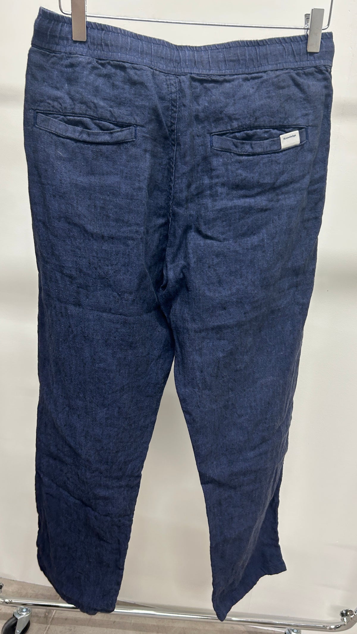 Pantalon en lin bio | Marine 'loose linen pant total eclipse'