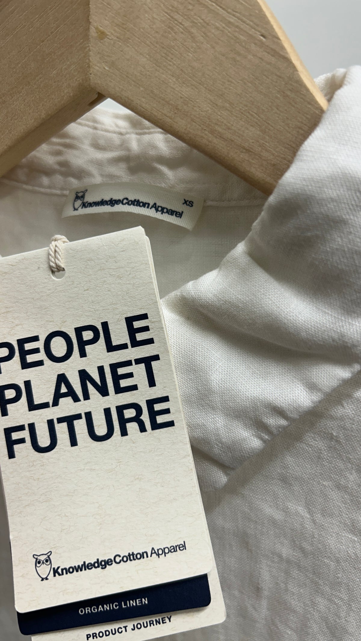 Chemise en lin biologique | blanc 'loose linen long sleeved shirt bright white'
