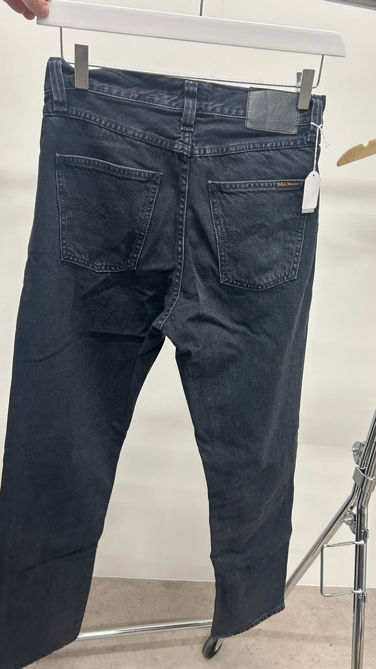 Jean droit large en coton bio | noir 'rad rufus black vintage'