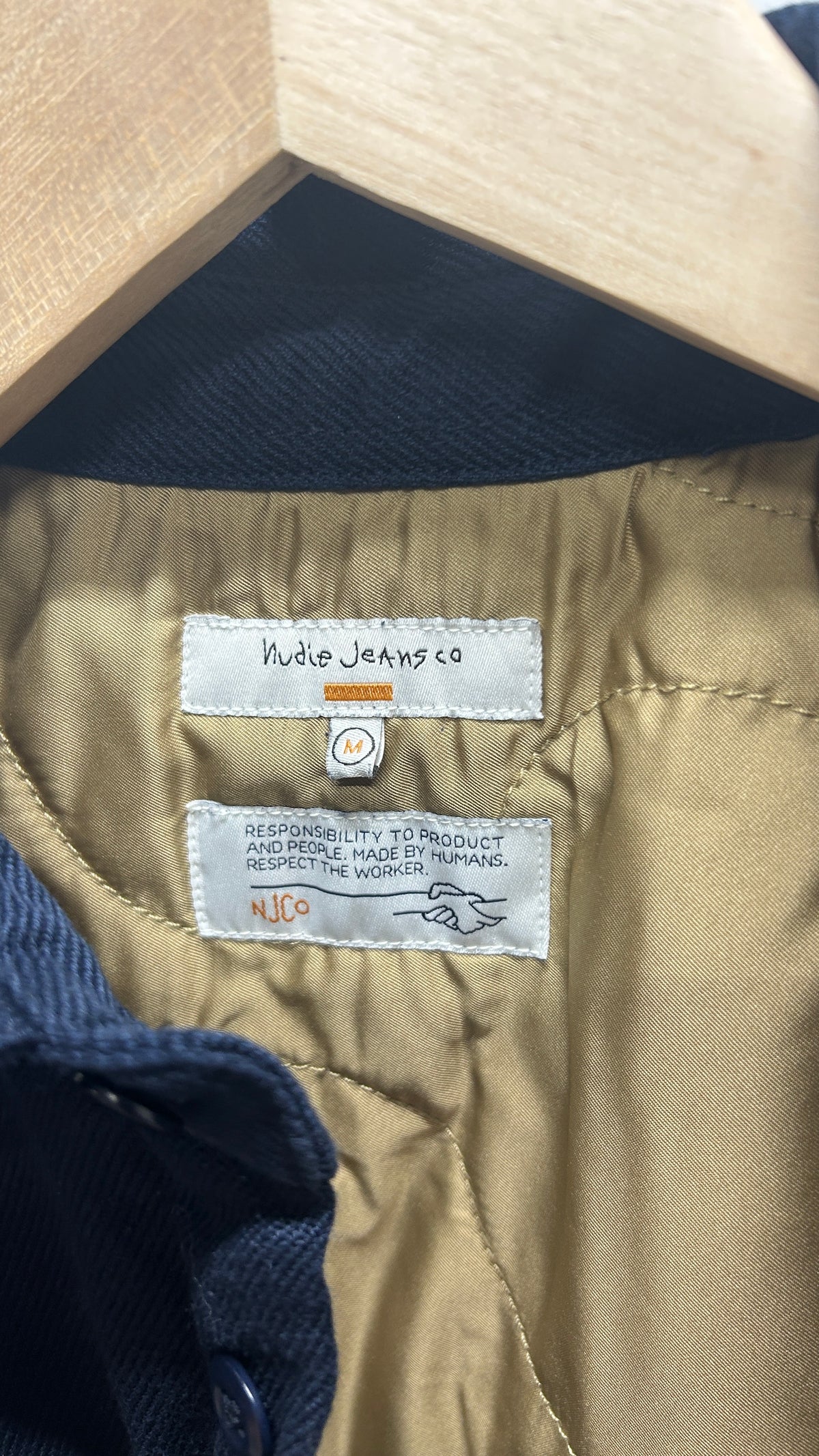 Veste en coton bio | marine 'glenn padded shirt navy'