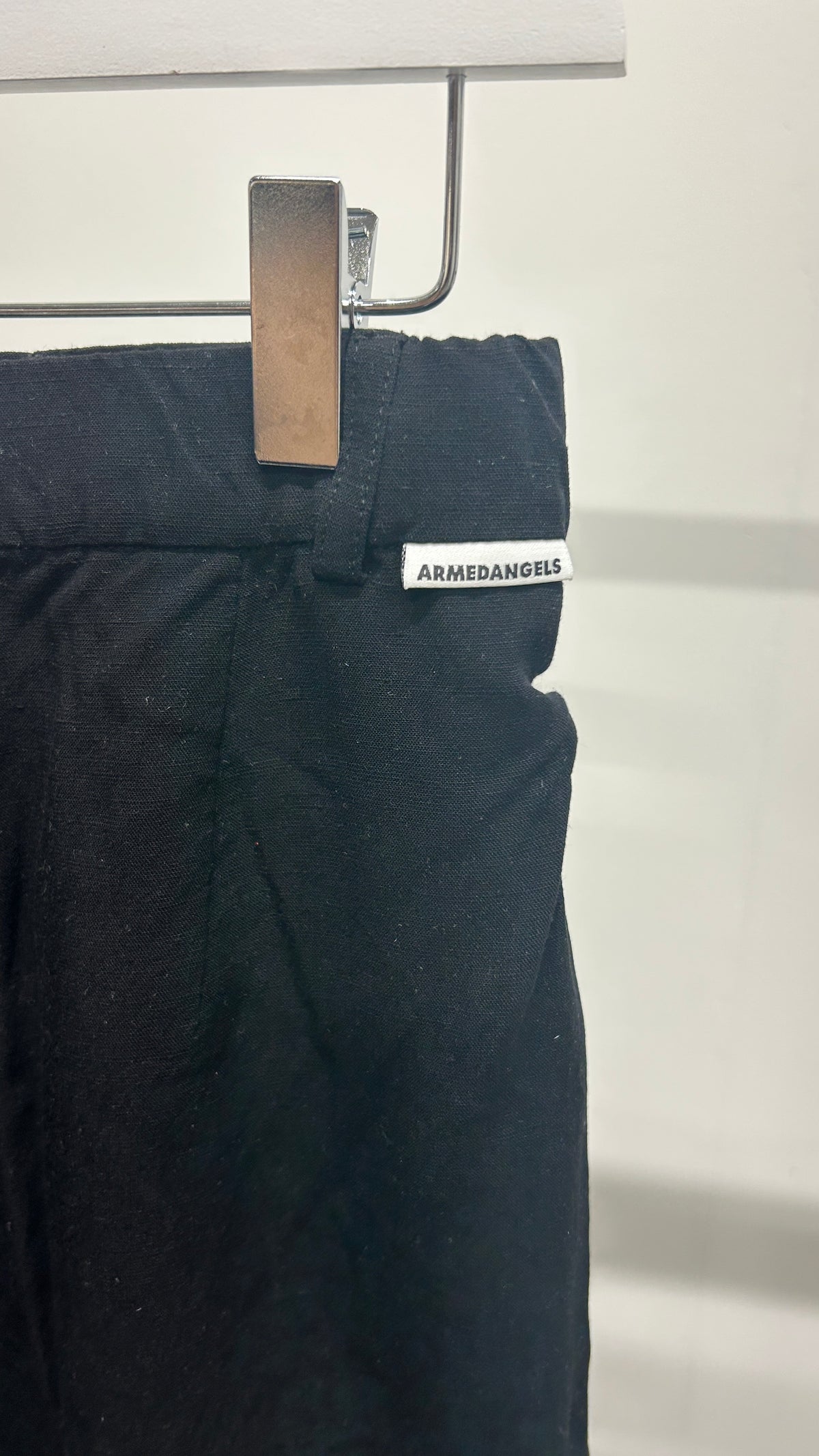 Pantalon ample en ecovero et lin | noir 'Caarunus lino - black'