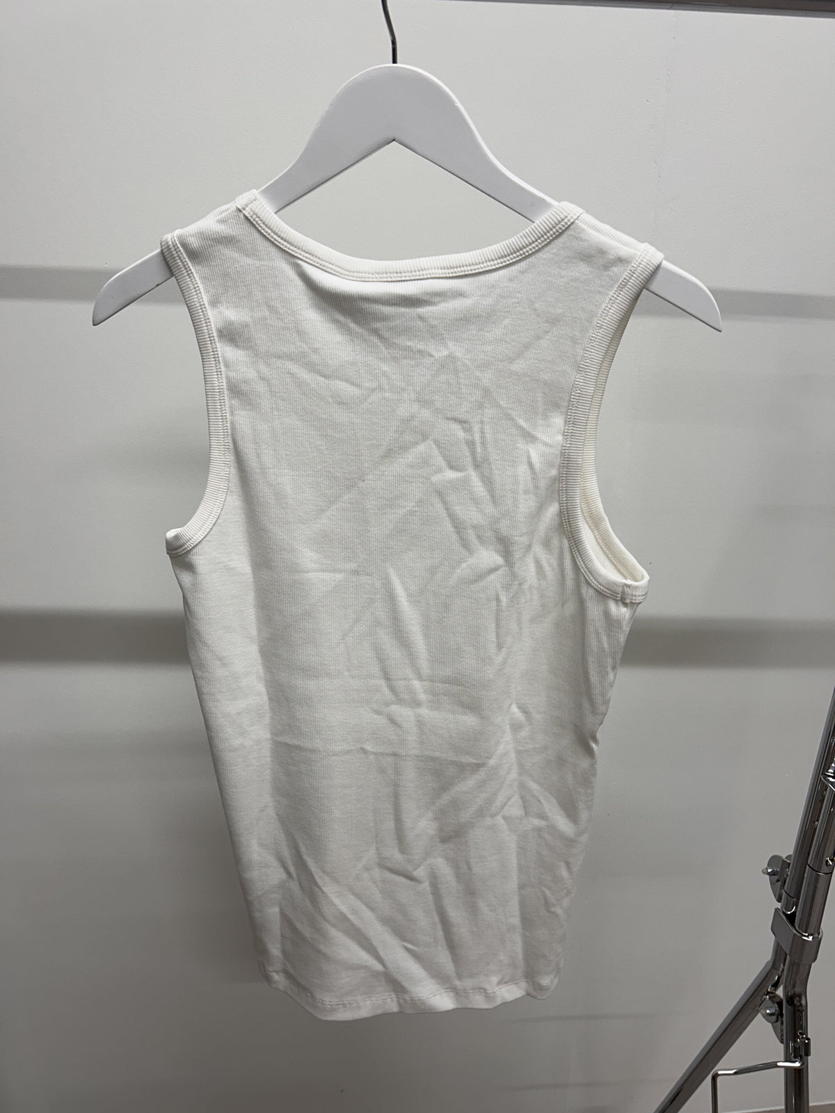 rib tank top forsa white - white
