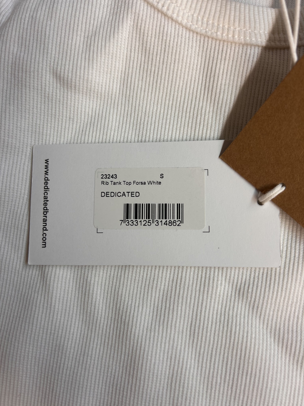 rib tank top forsa white - white