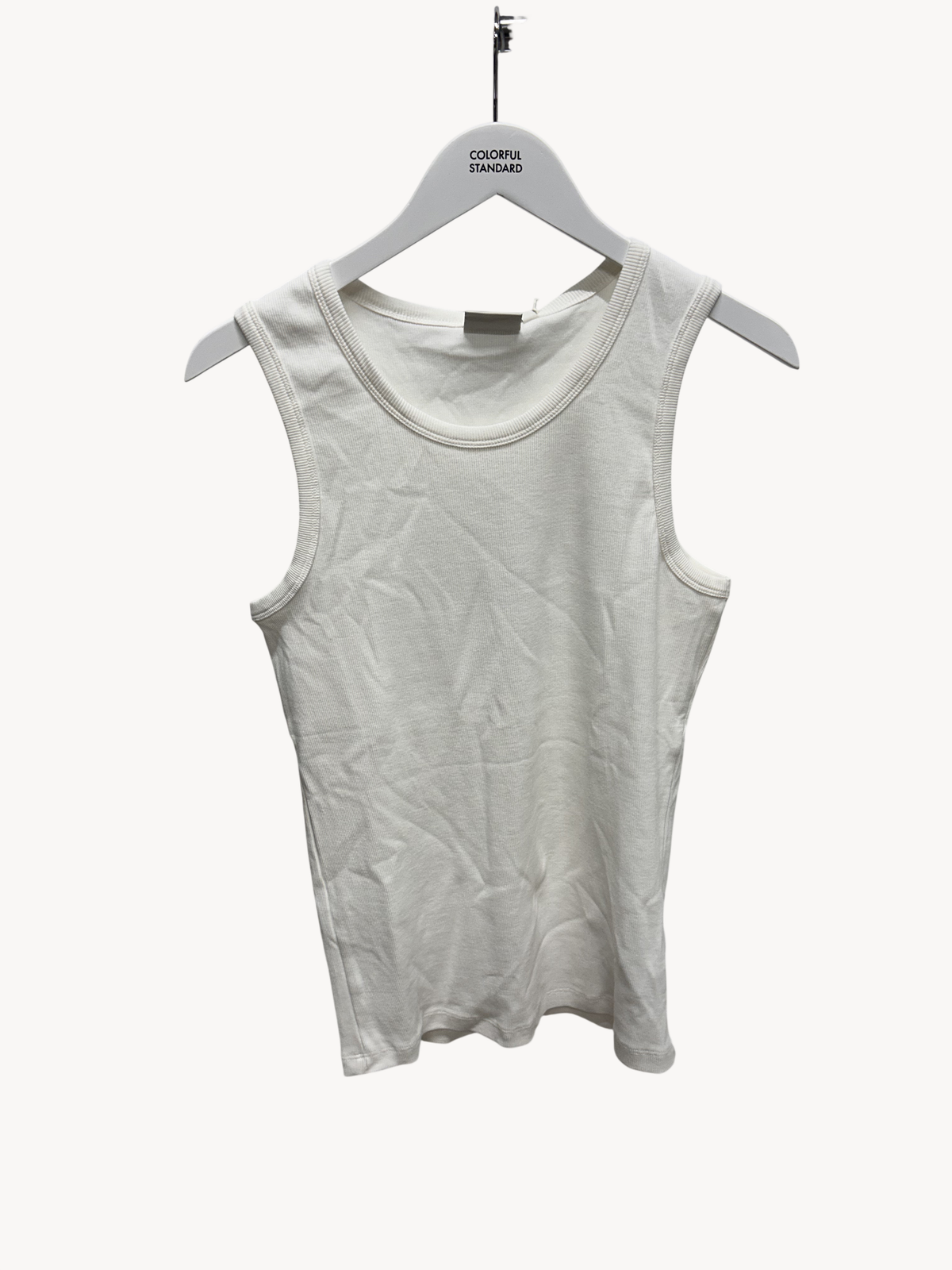 rib tank top forsa white - white