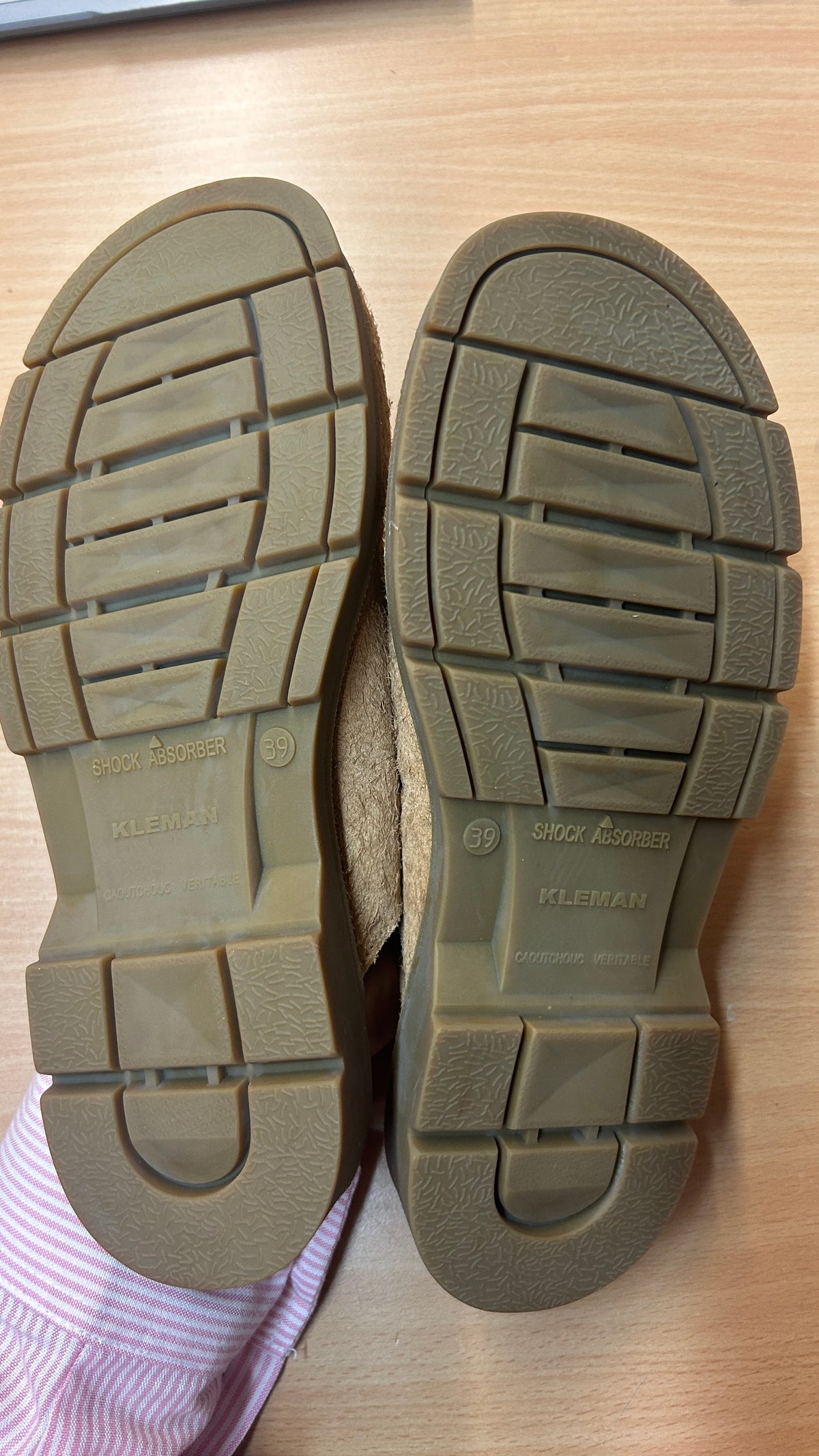 Sabots made in france en cuir suède certifié | camel 'pacha vp oak camel'