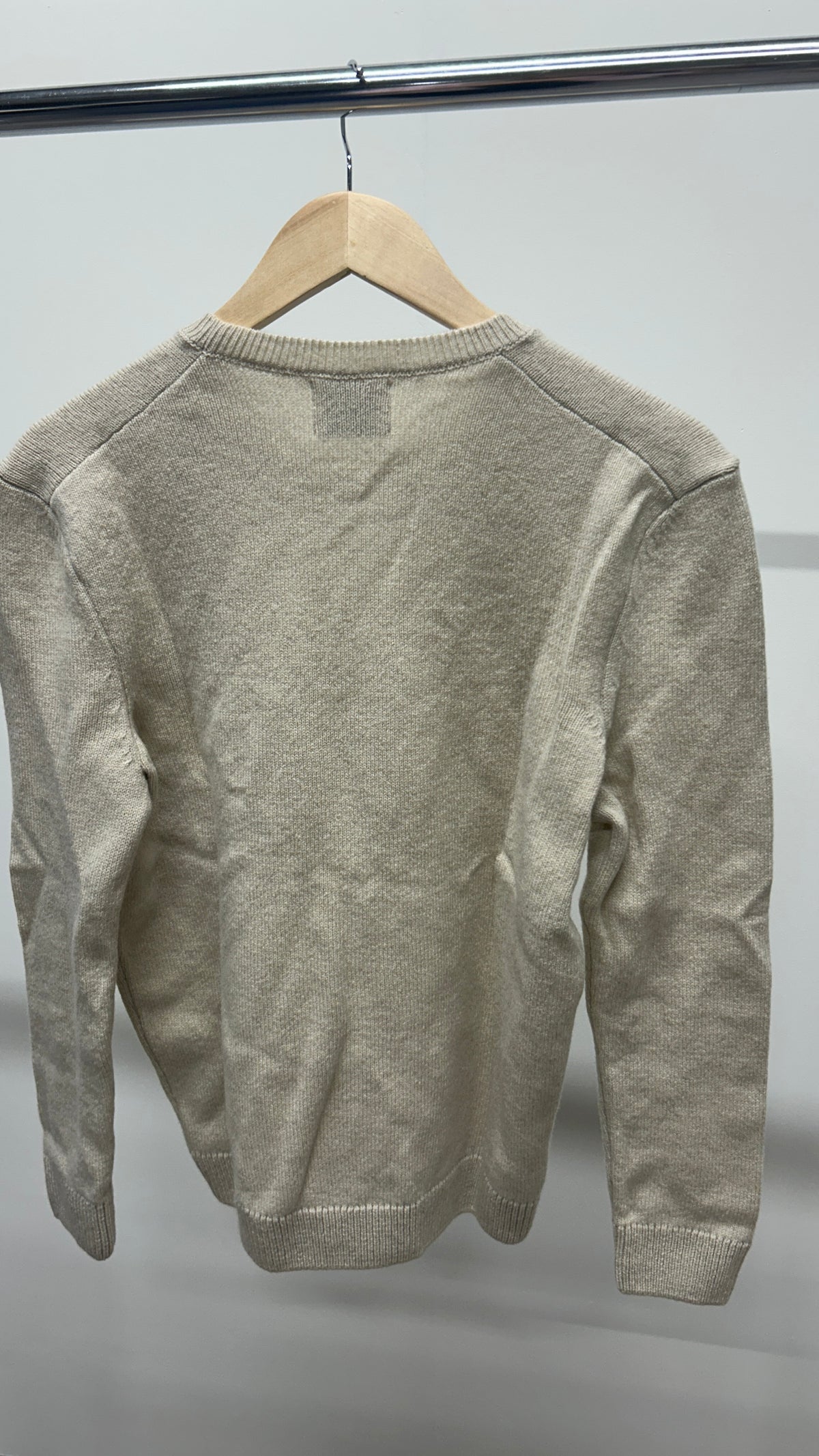 Pull en laine mérinos recyclée  - ivory white