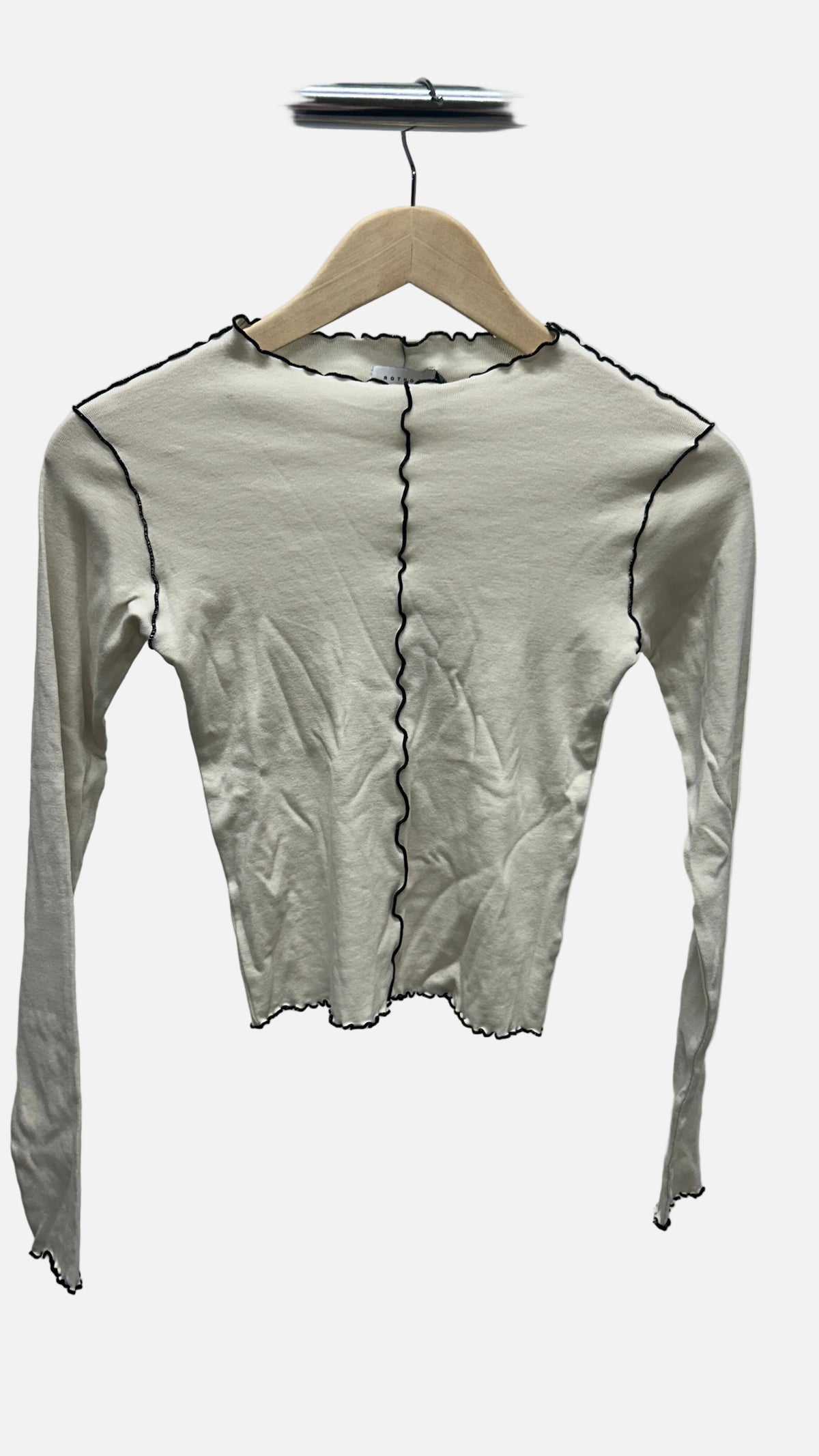pin-tucked longsleeve organic cotton - nature white