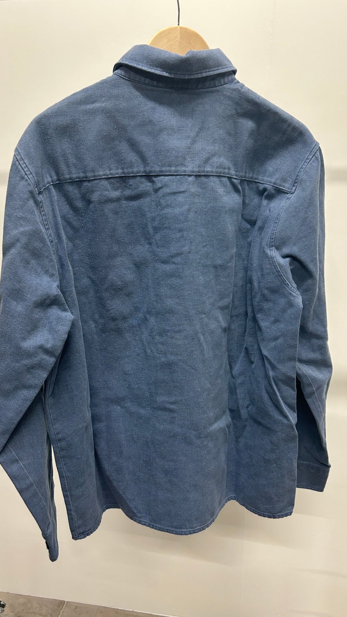 Chemise en coton recyclé | bleu 'denim casual shirt recycled cotton - washed denim'