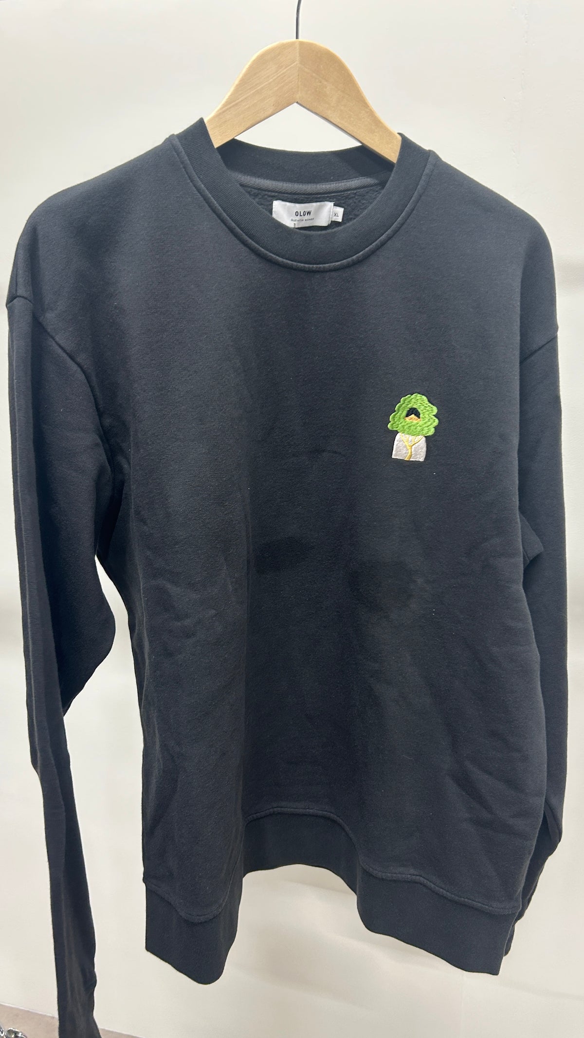 Sweat en coton bio | noir 'green head noir carbone'