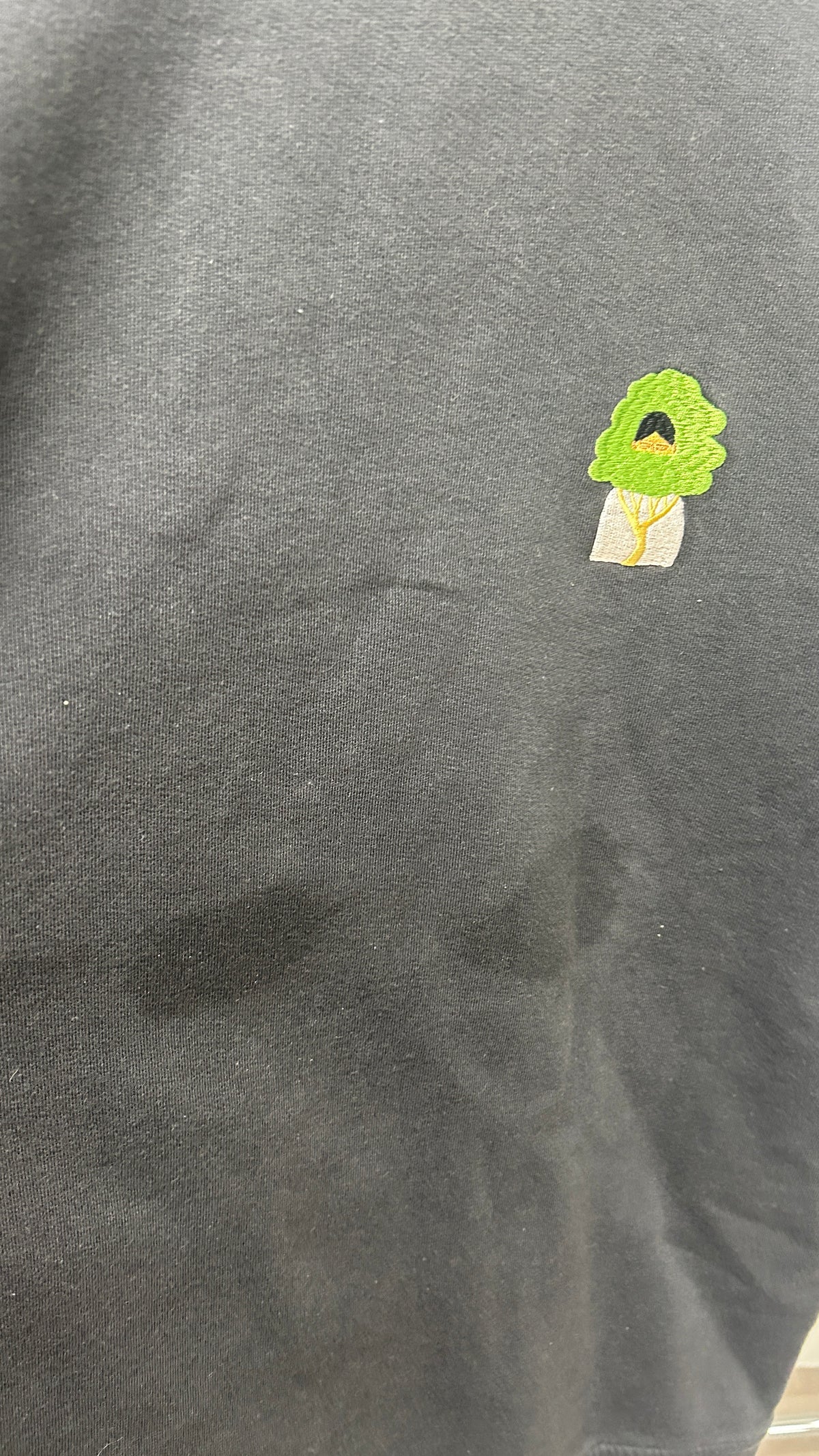 Sweat en coton bio | noir 'green head noir carbone'