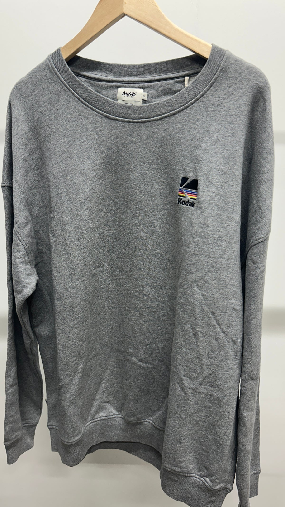 Sweat en coton bio | gris motif Kodak 'kodak color oversize sweatshirt grey melange'