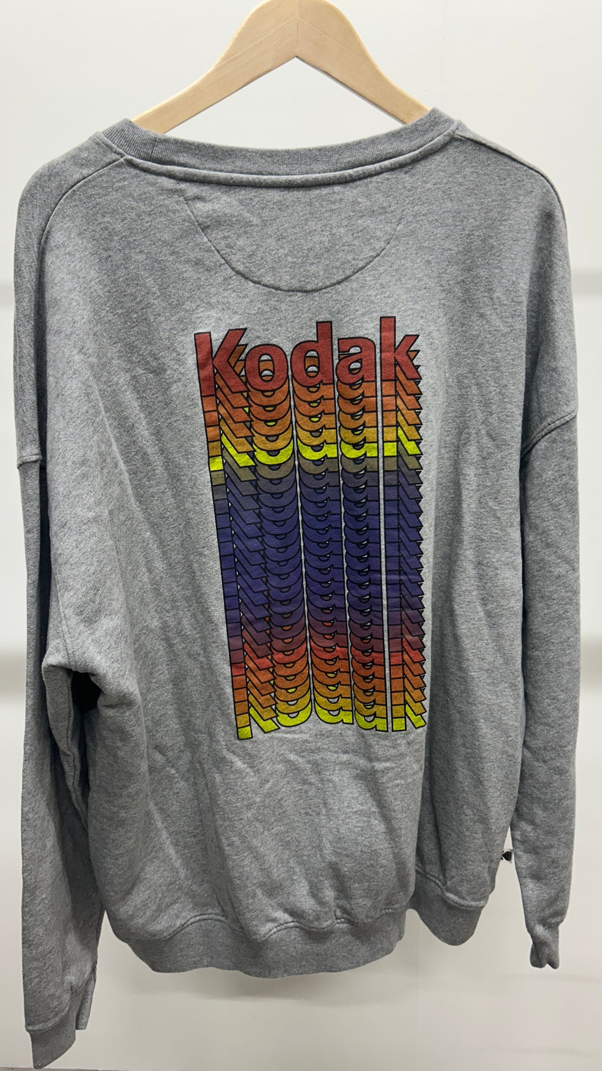 Sweat en coton bio | gris motif Kodak 'kodak color oversize sweatshirt grey melange'