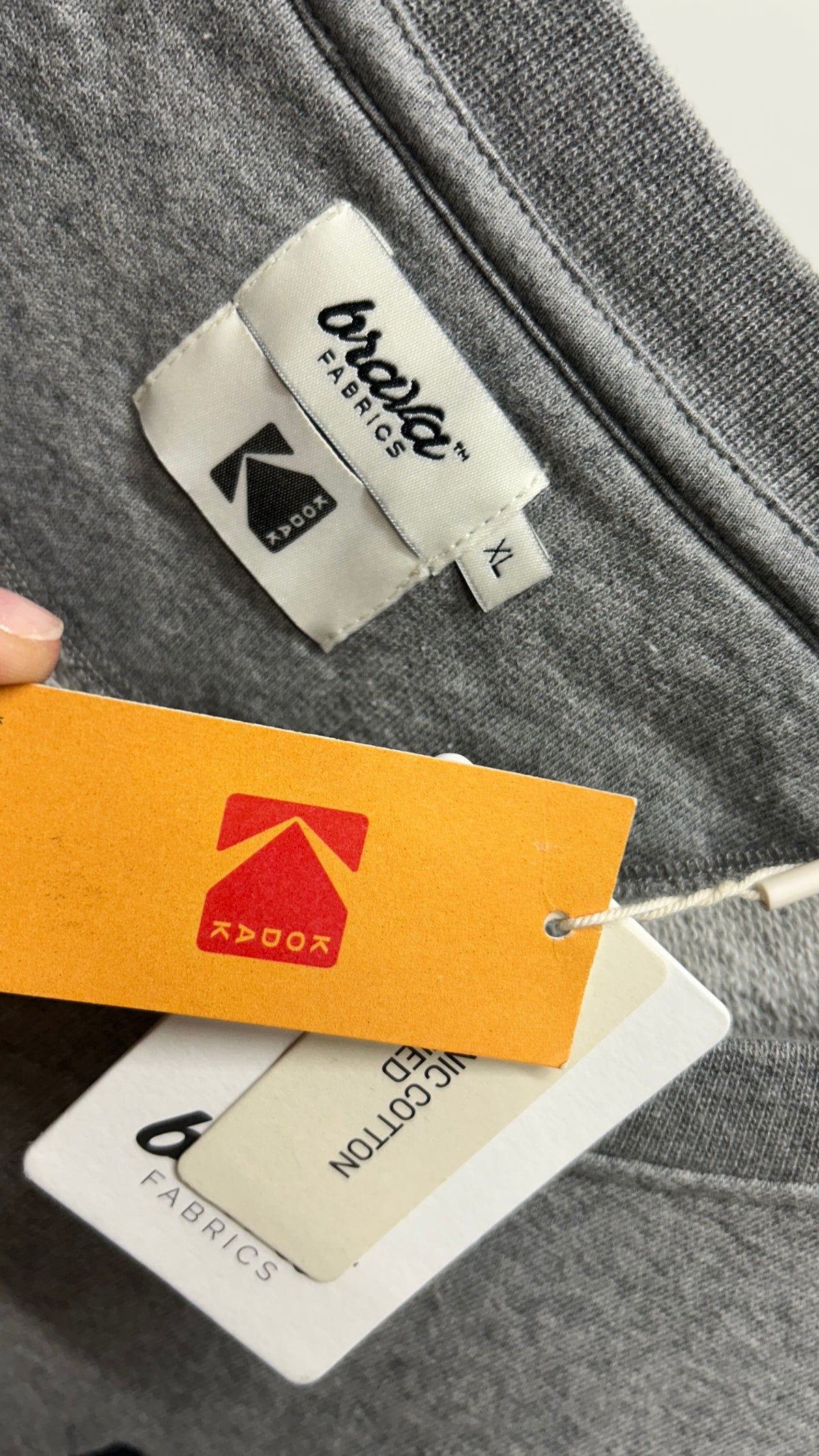 Sweat en coton bio | gris motif Kodak 'kodak color oversize sweatshirt grey melange'
