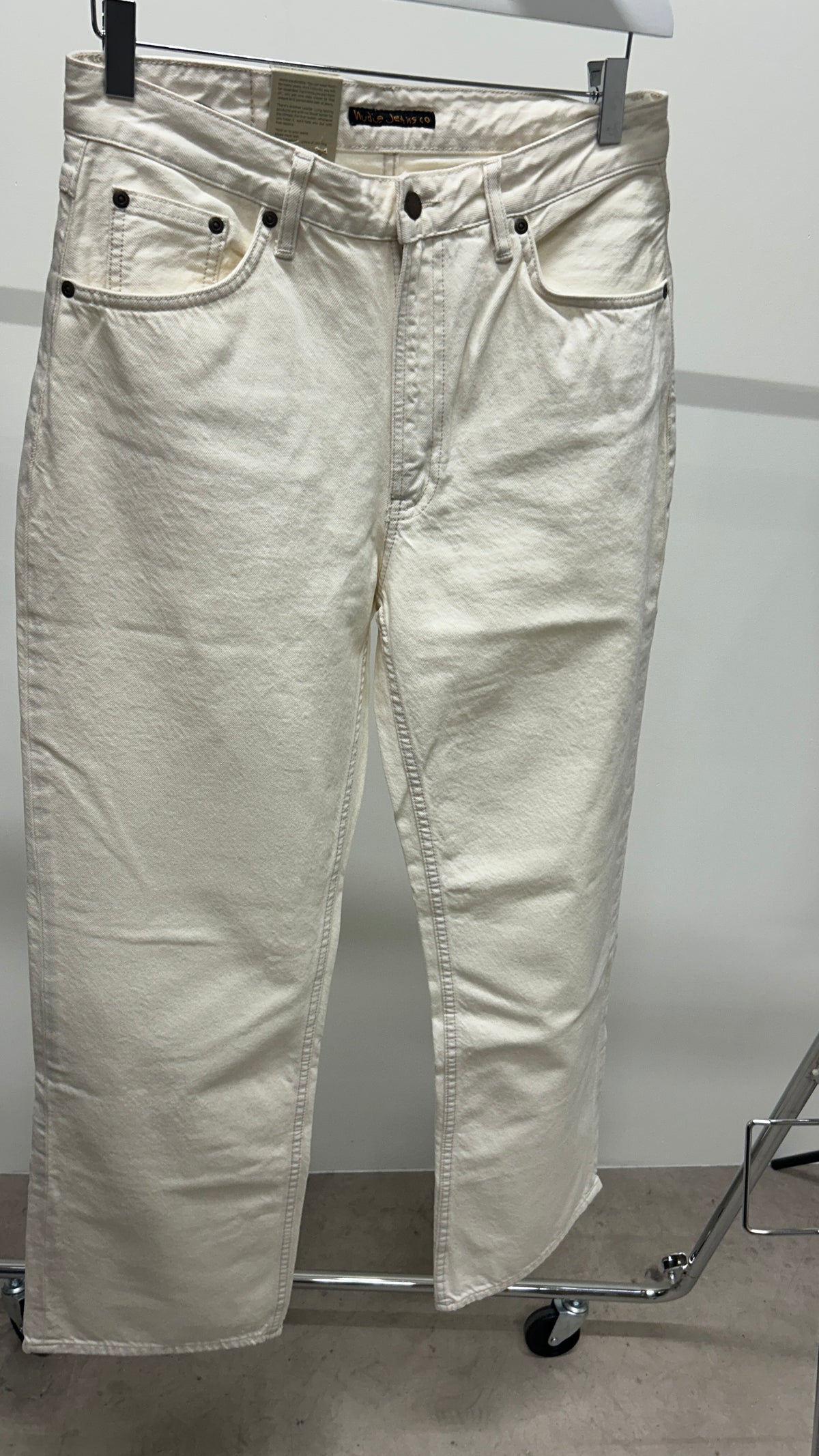 Jean ample en coton bio | écru non teinté 'clean eileen limestone'