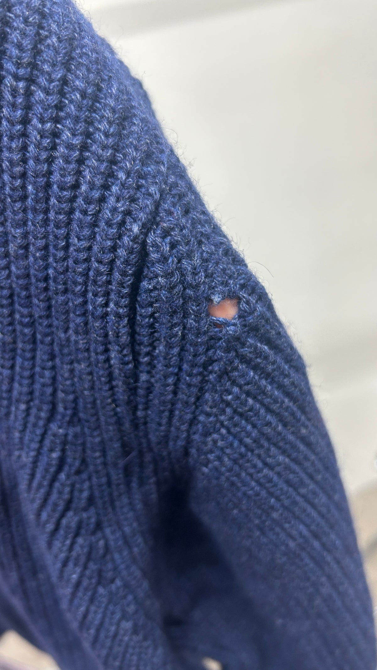 Pull maille col zippé en laine recyclée | bleu 'heavy knit troyer wool-blend - blue melange'
