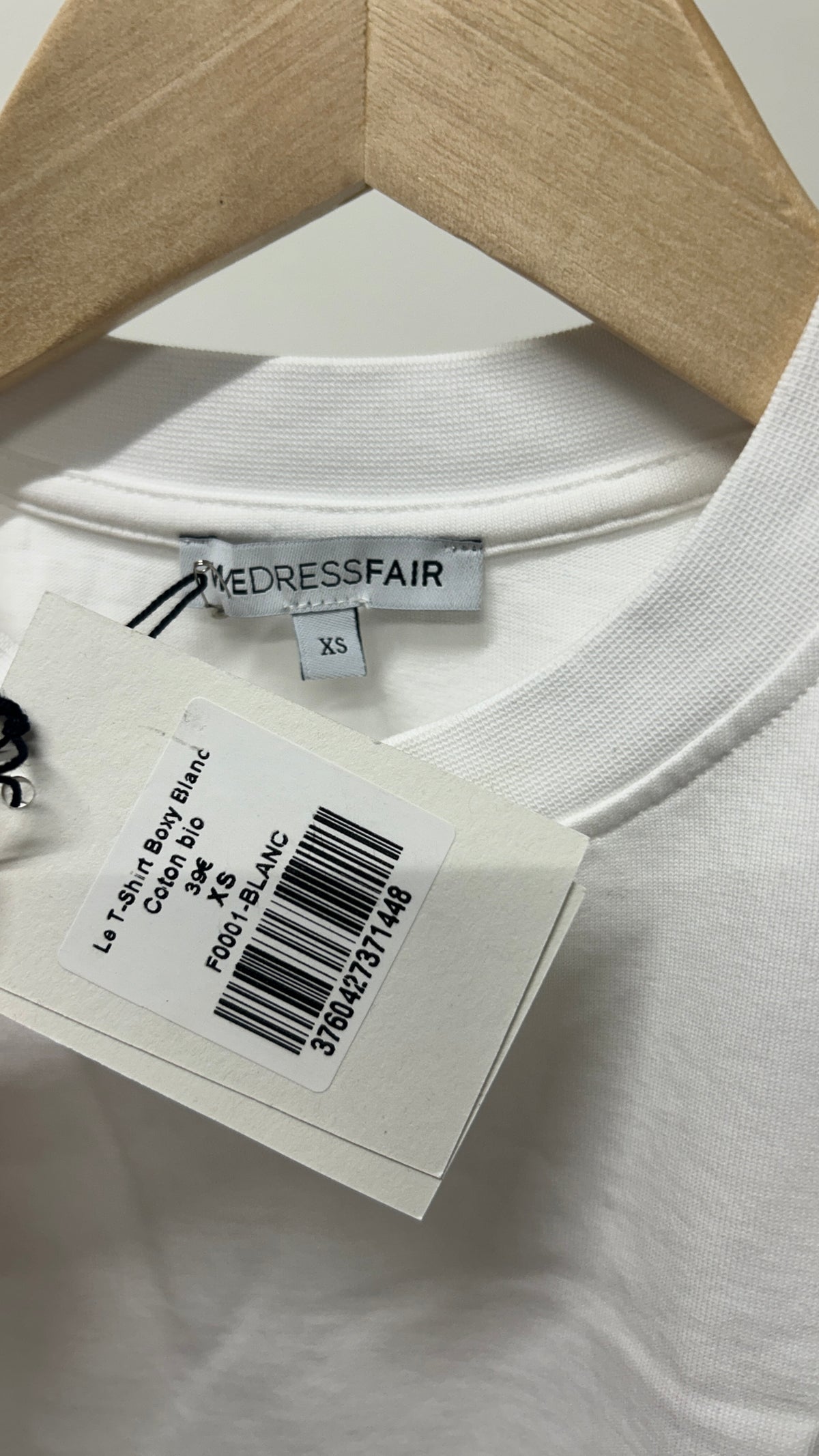 T-shirt boxy en coton bio | blanc
