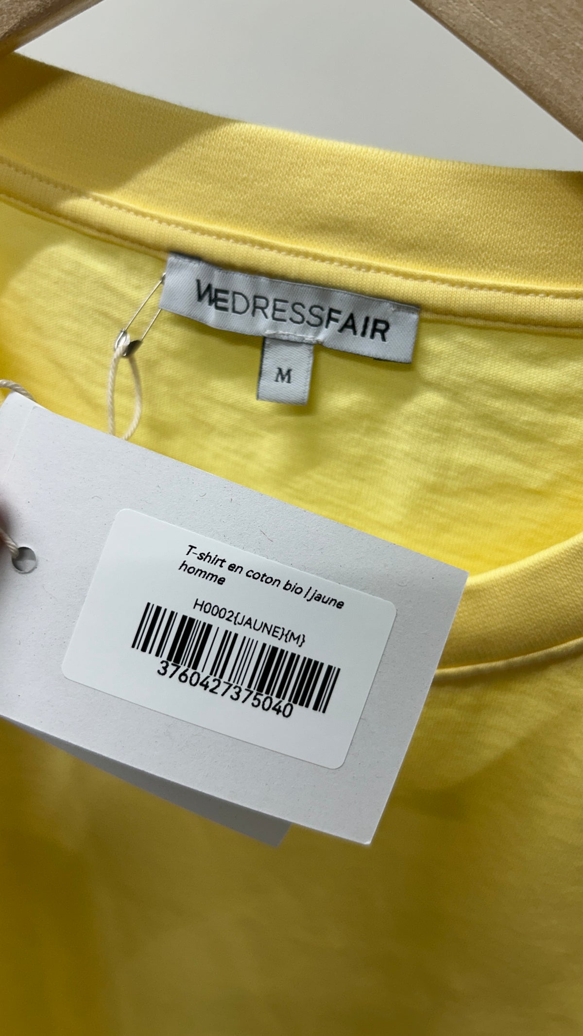 T-shirt en coton bio | jaune | Jaune