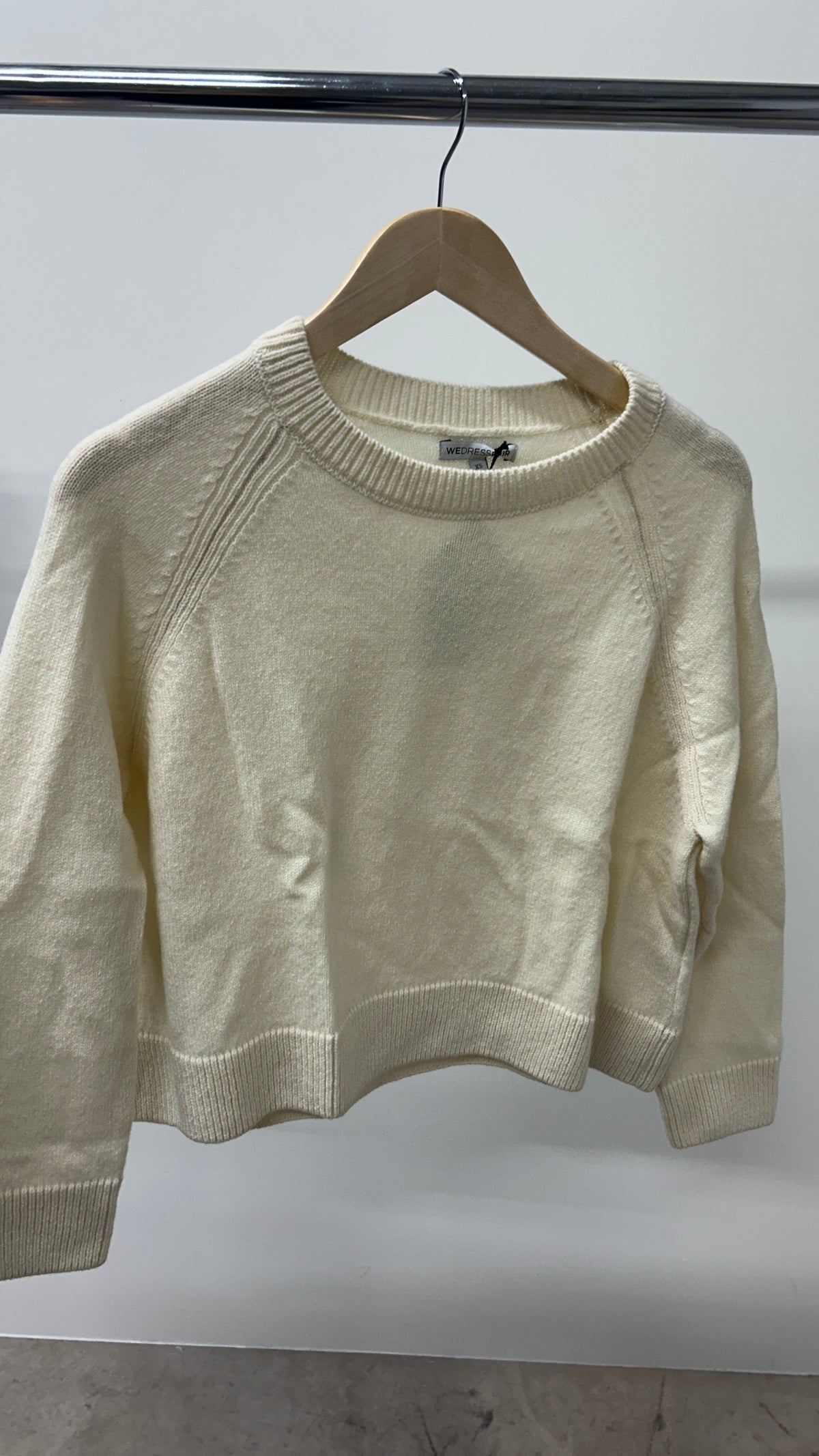 Pull boxy en laine mérinos recyclée | écru