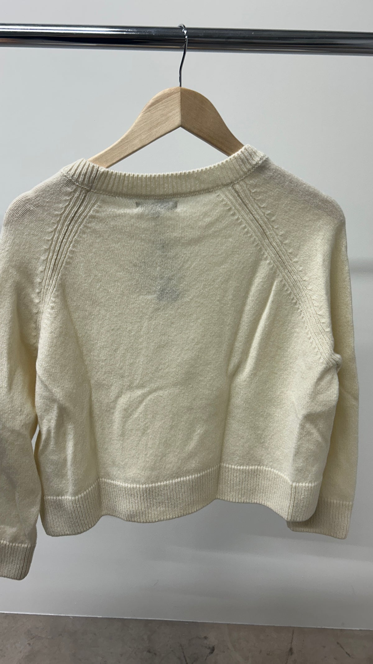 Pull boxy en laine mérinos recyclée | écru