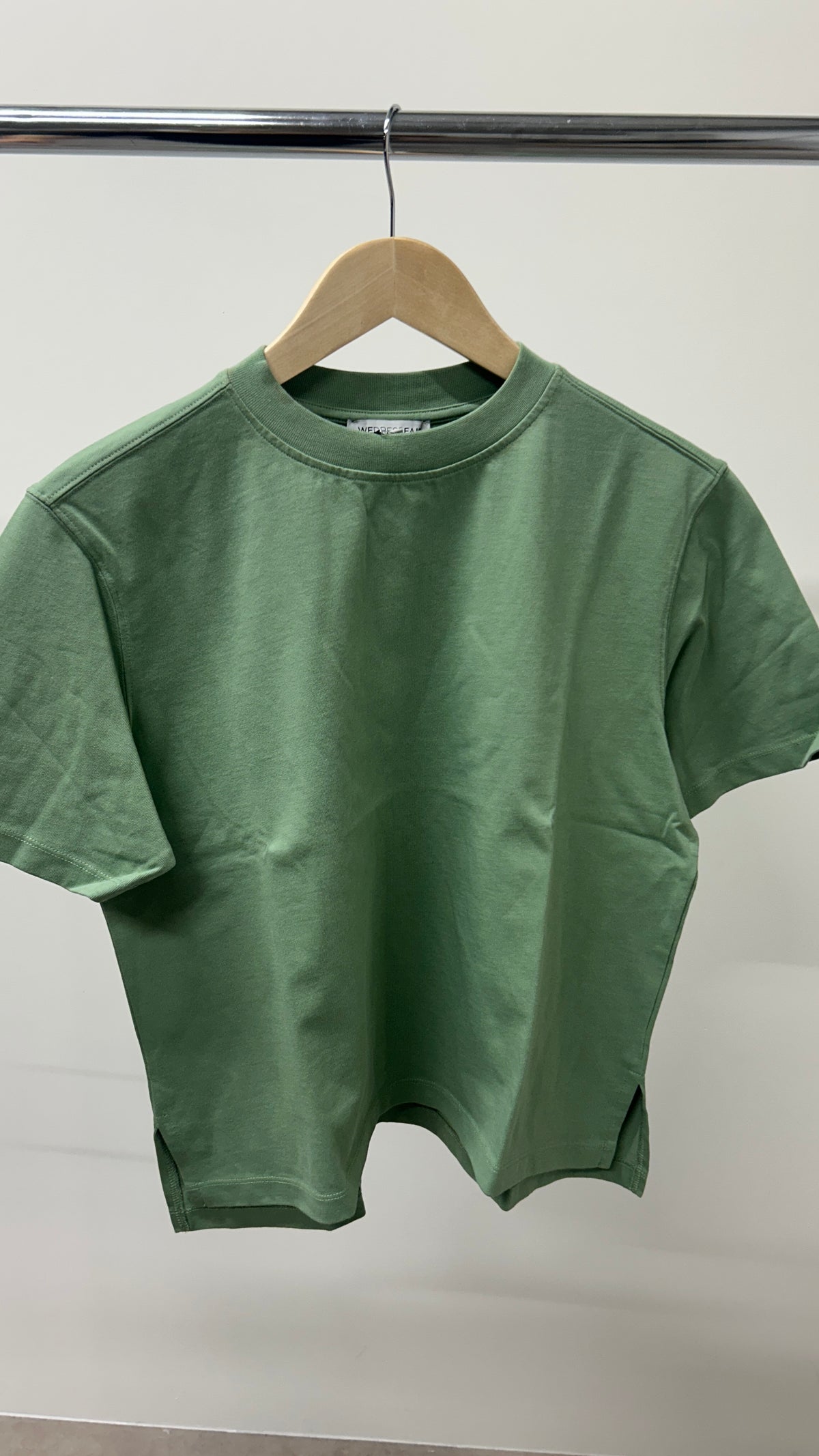 T-shirt boxy en coton bio | vert sauge