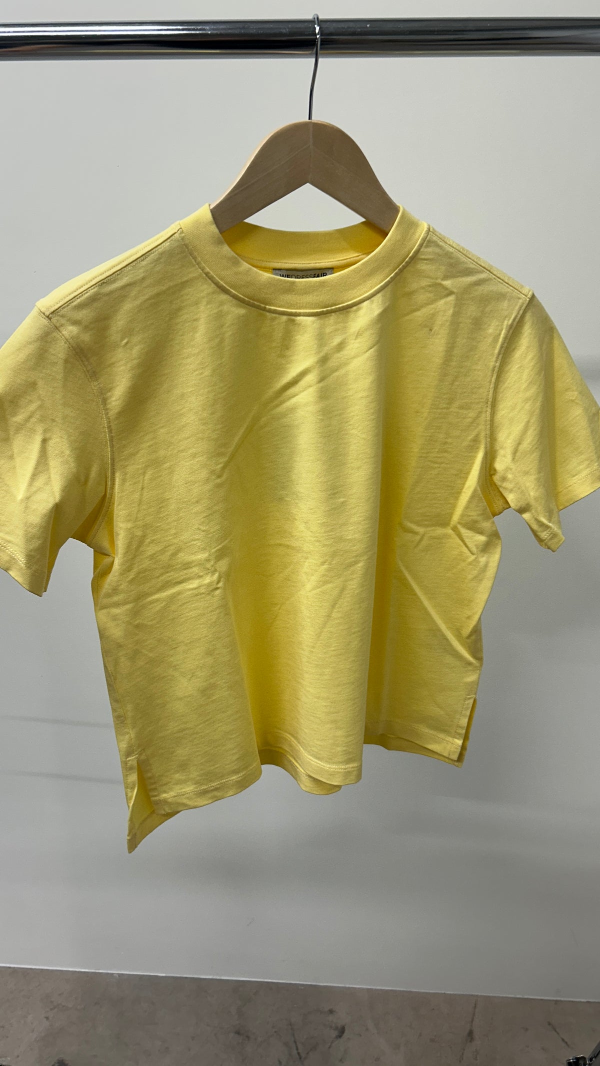 T-shirt boxy en coton bio | jaune | Jaune