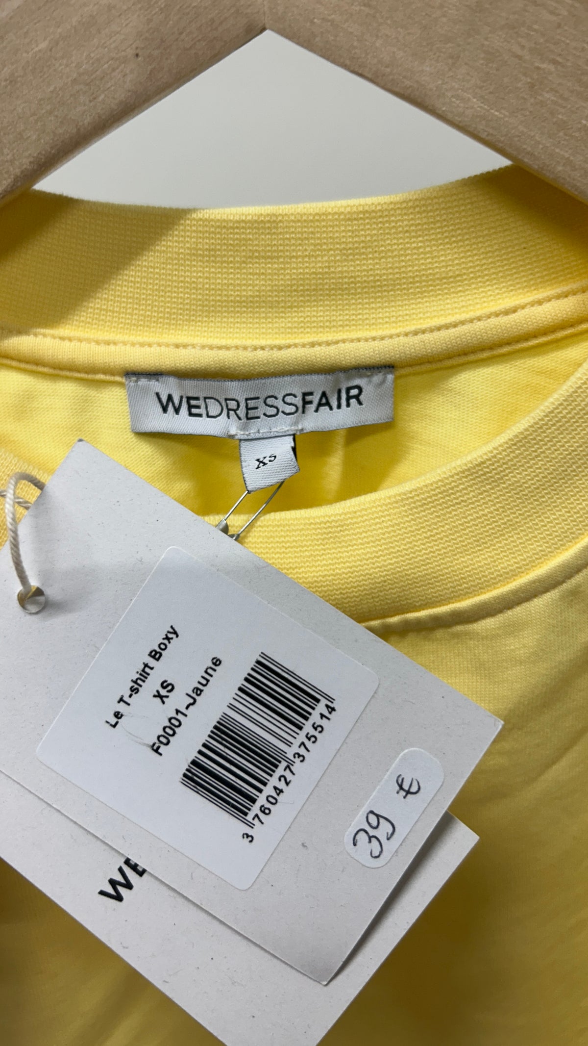 T-shirt boxy en coton bio | jaune | Jaune