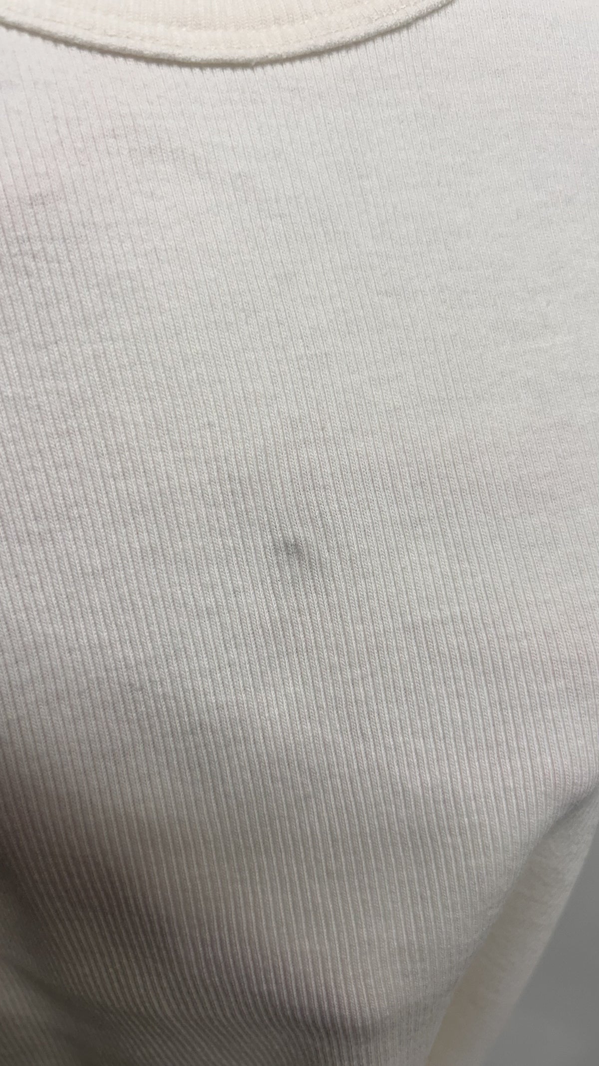 Débardeur côtelé en coton bio | blanc cassé | Blanc