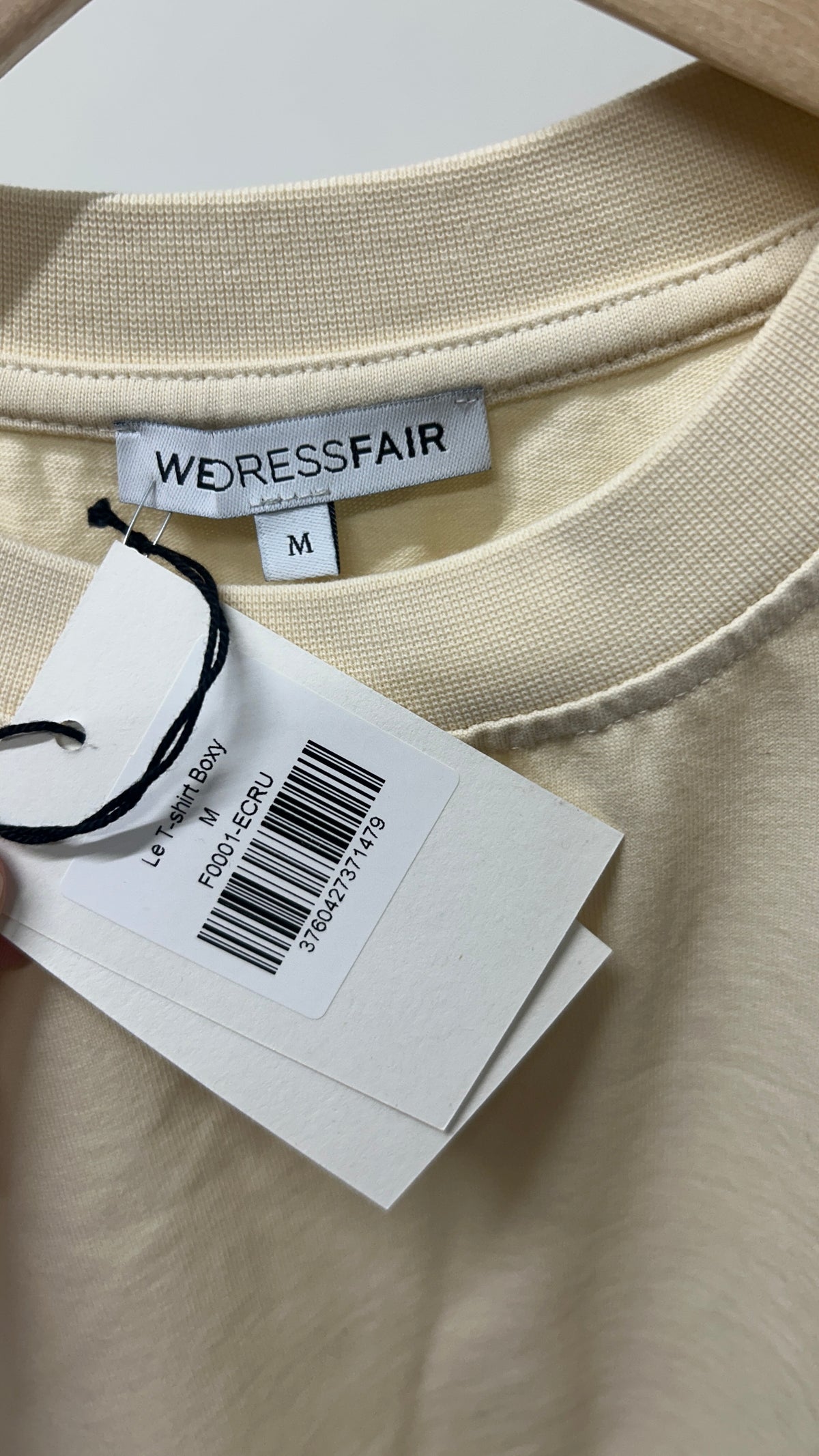 T-shirt boxy en coton bio | écru