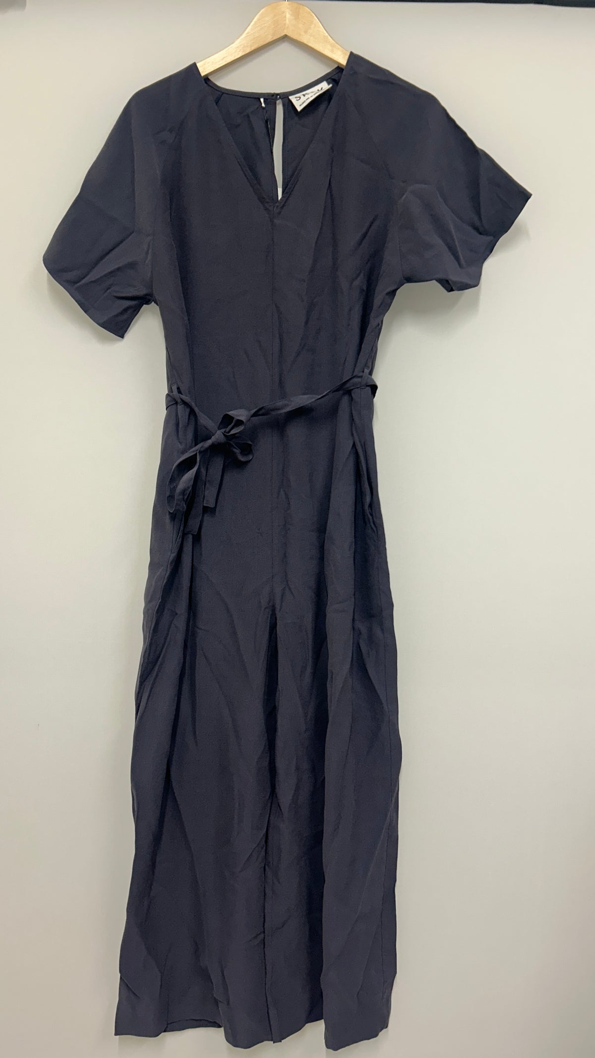 Combinaison manches courtes en tencel | gris 'kaie jumpsuit dark grey'