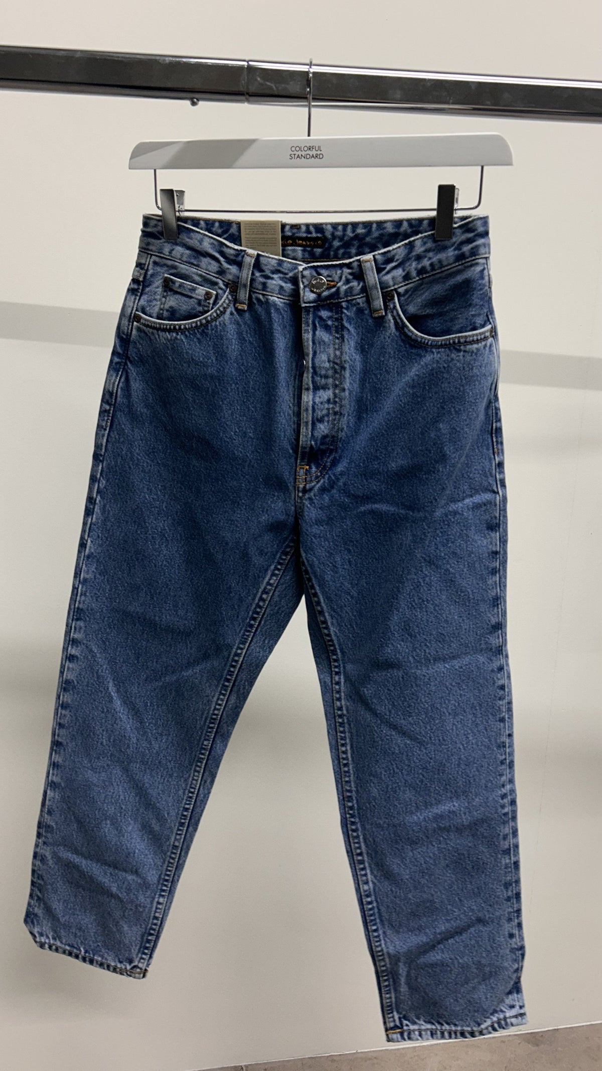 Jean mom en coton bio | bleu 'breezy britt casual blue'