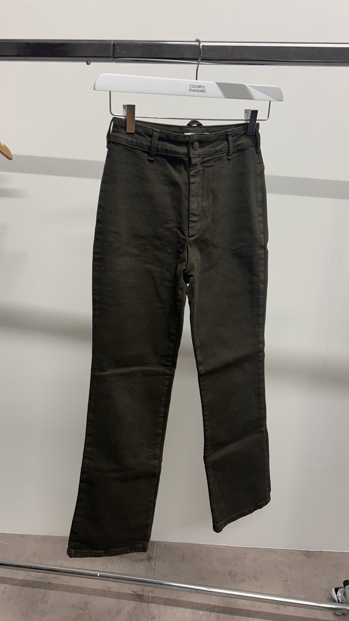 Pantalon droit en coton bio | Kaki 'karmele trouser'