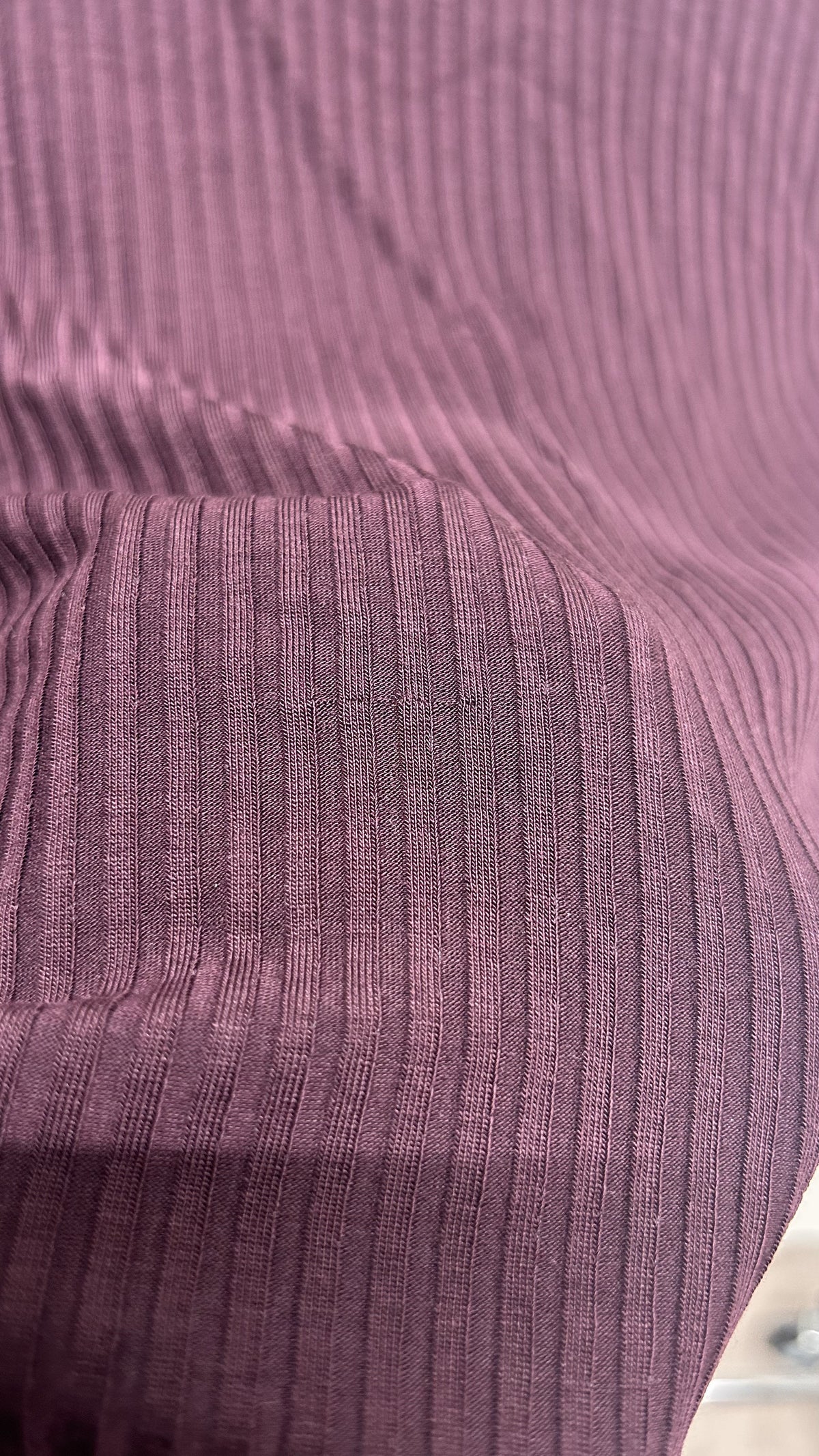 T-shirt côtelé en tencel | aubergine 'nina - cherry lacquer'