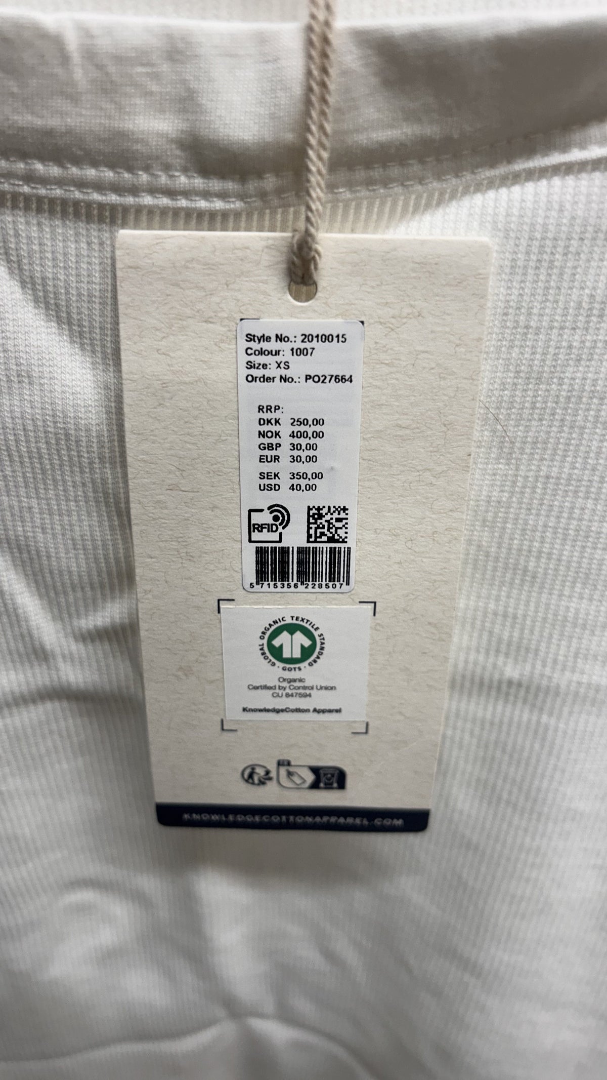 Débardeur côtelé en coton bio | blanc 'rib strap top star white'