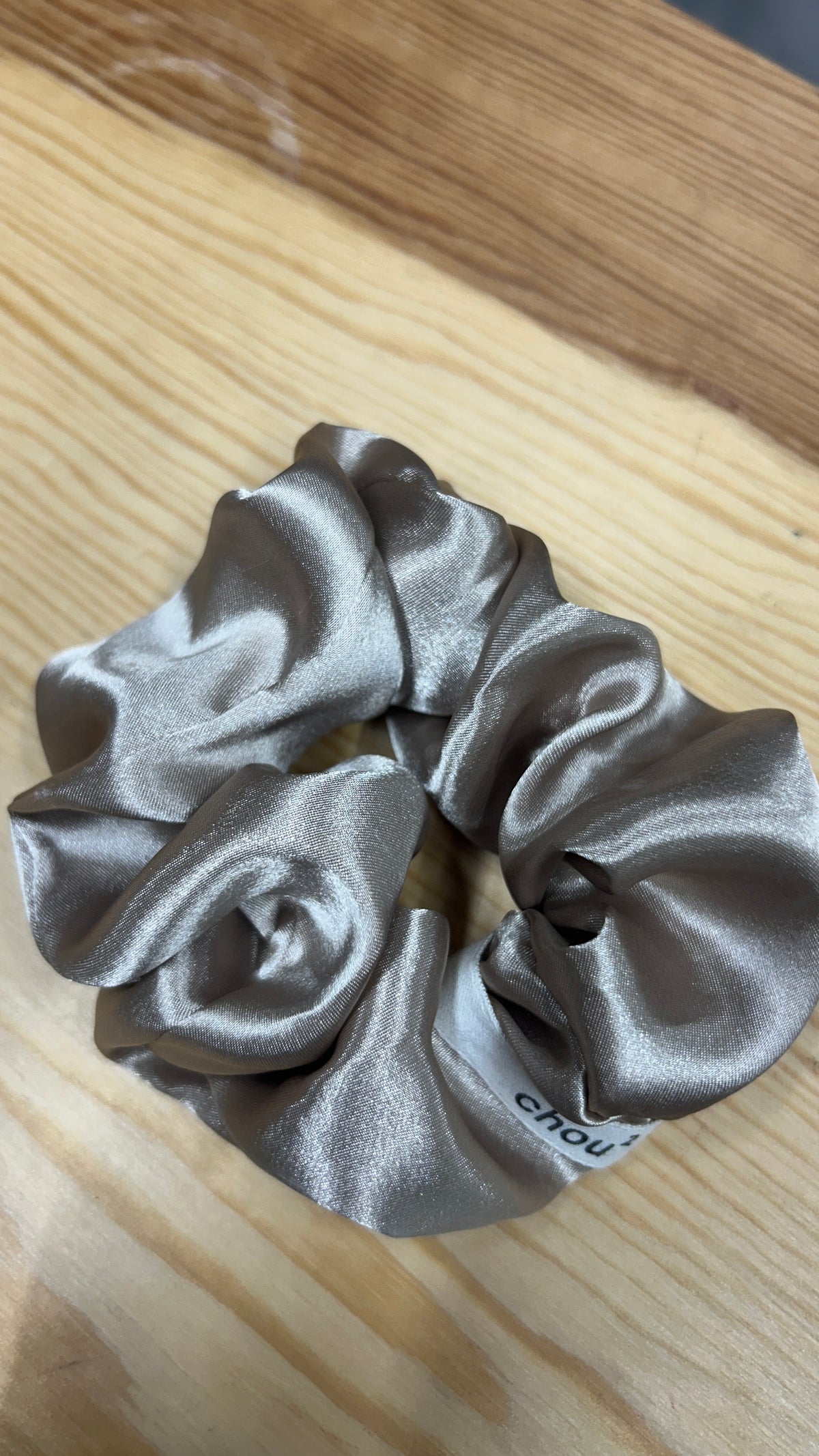 Chouchou upcyclé | beige 'chouchou en satin champagne'