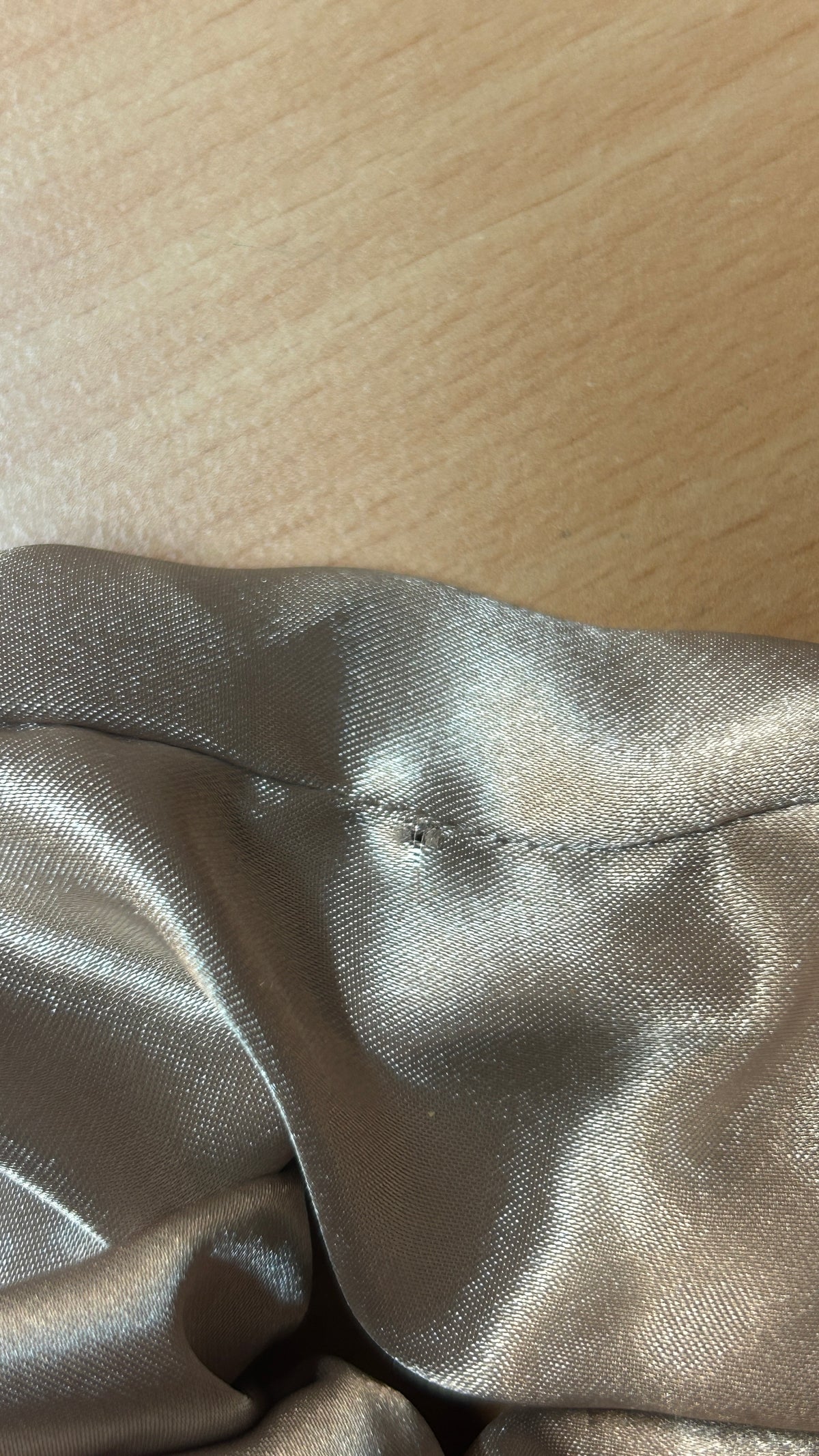 Chouchou upcyclé | beige 'chouchou en satin champagne'