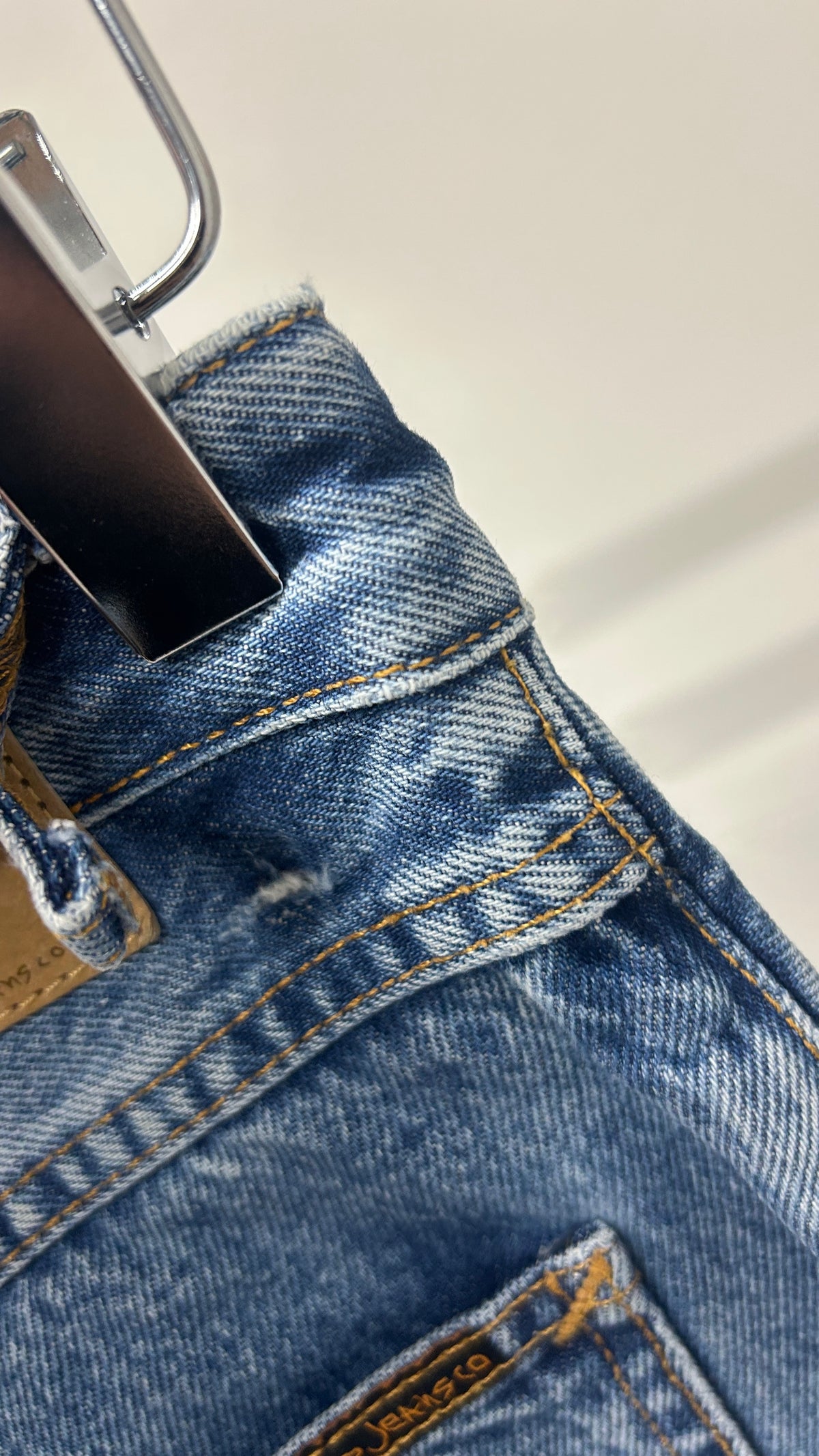 Jean large en coton bio | Bleu 'clean eileen casual blue'