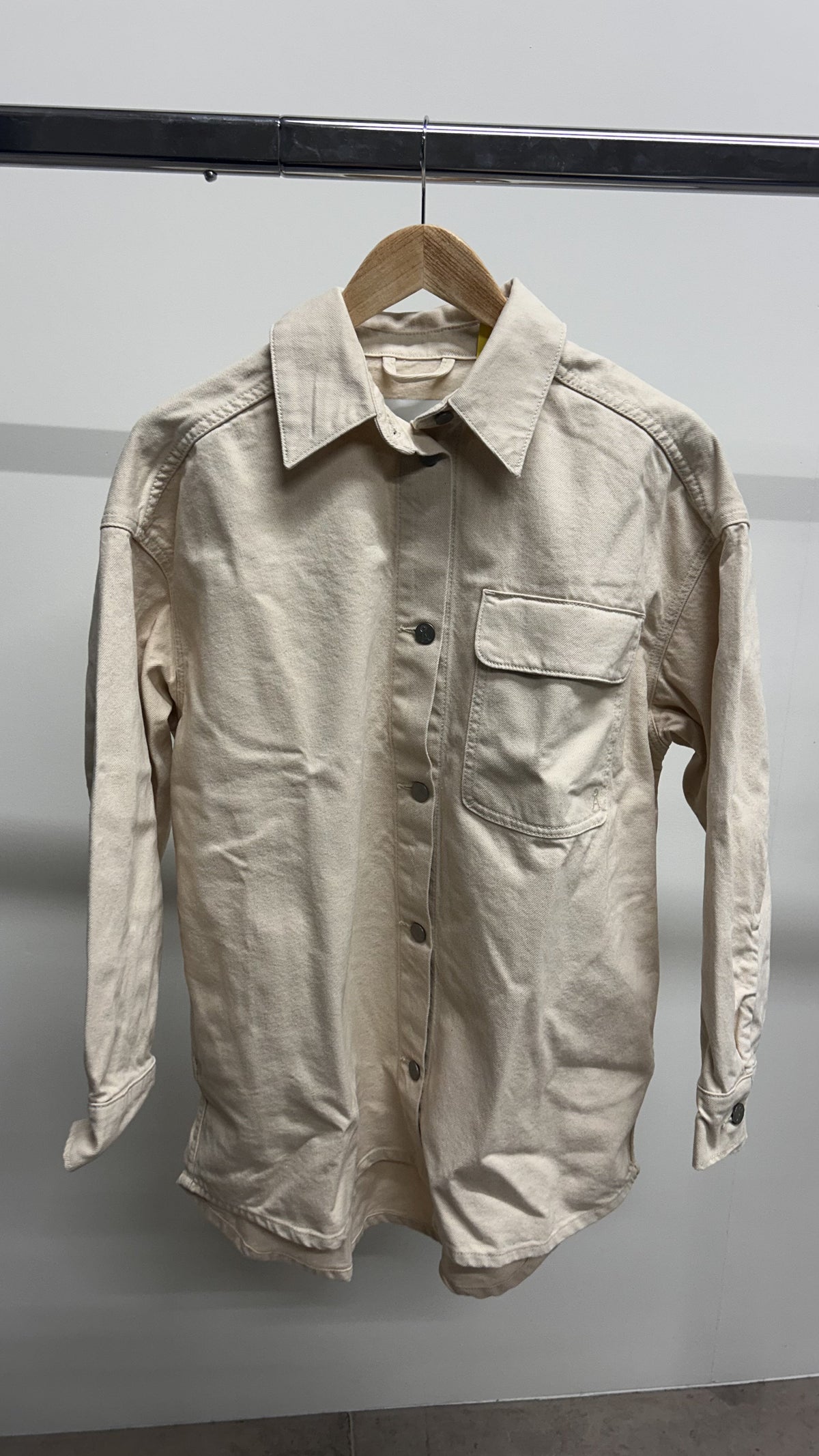 Surchemise en coton biologique recyclé non teinté | beige 'taale - undyed'