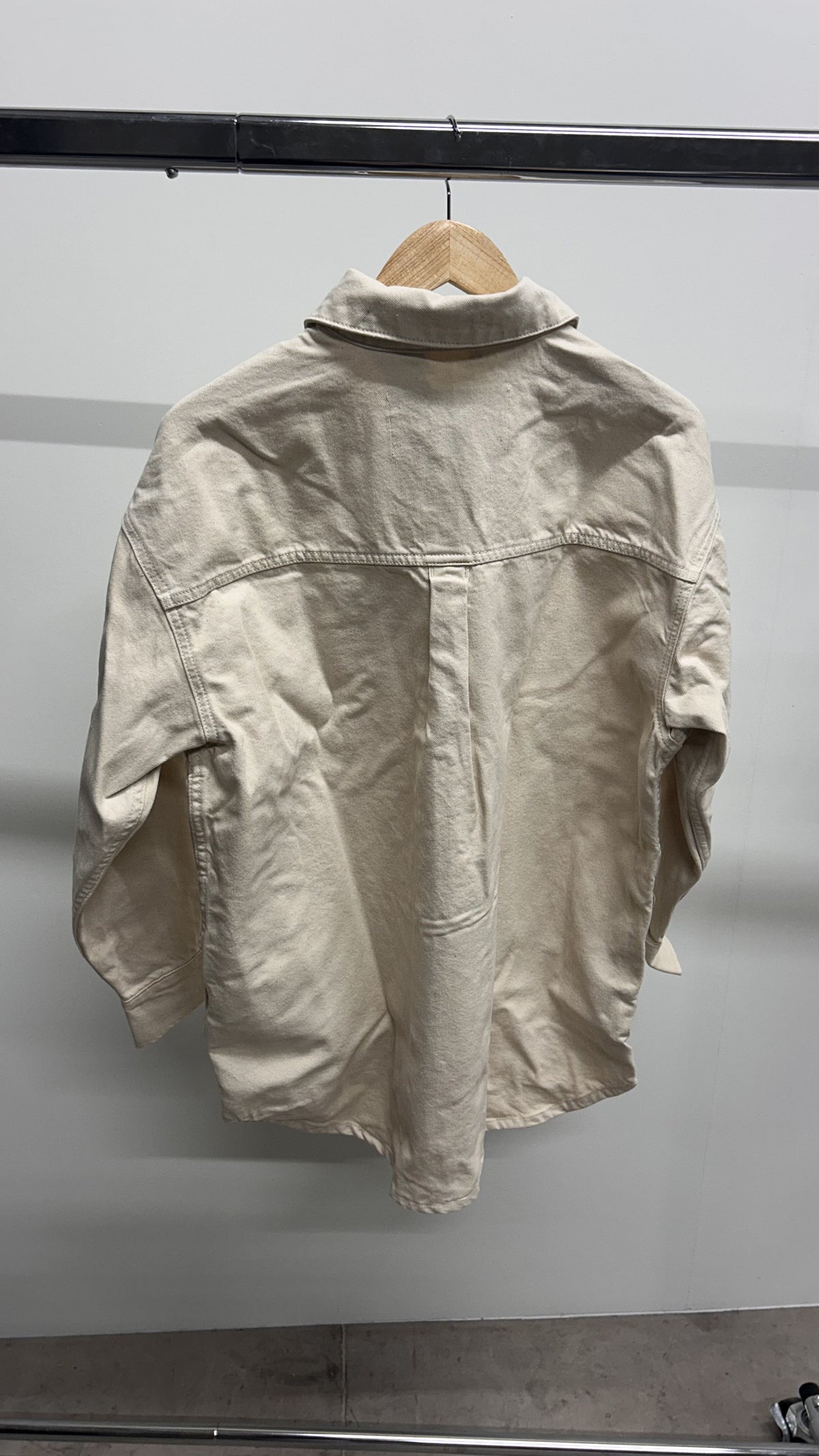 Surchemise en coton biologique recyclé non teinté | beige 'taale - undyed'