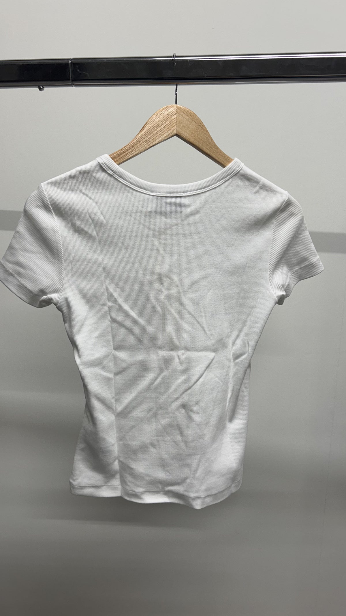 T-shirt côtelé en coton bio | blanc 'kardaa white'