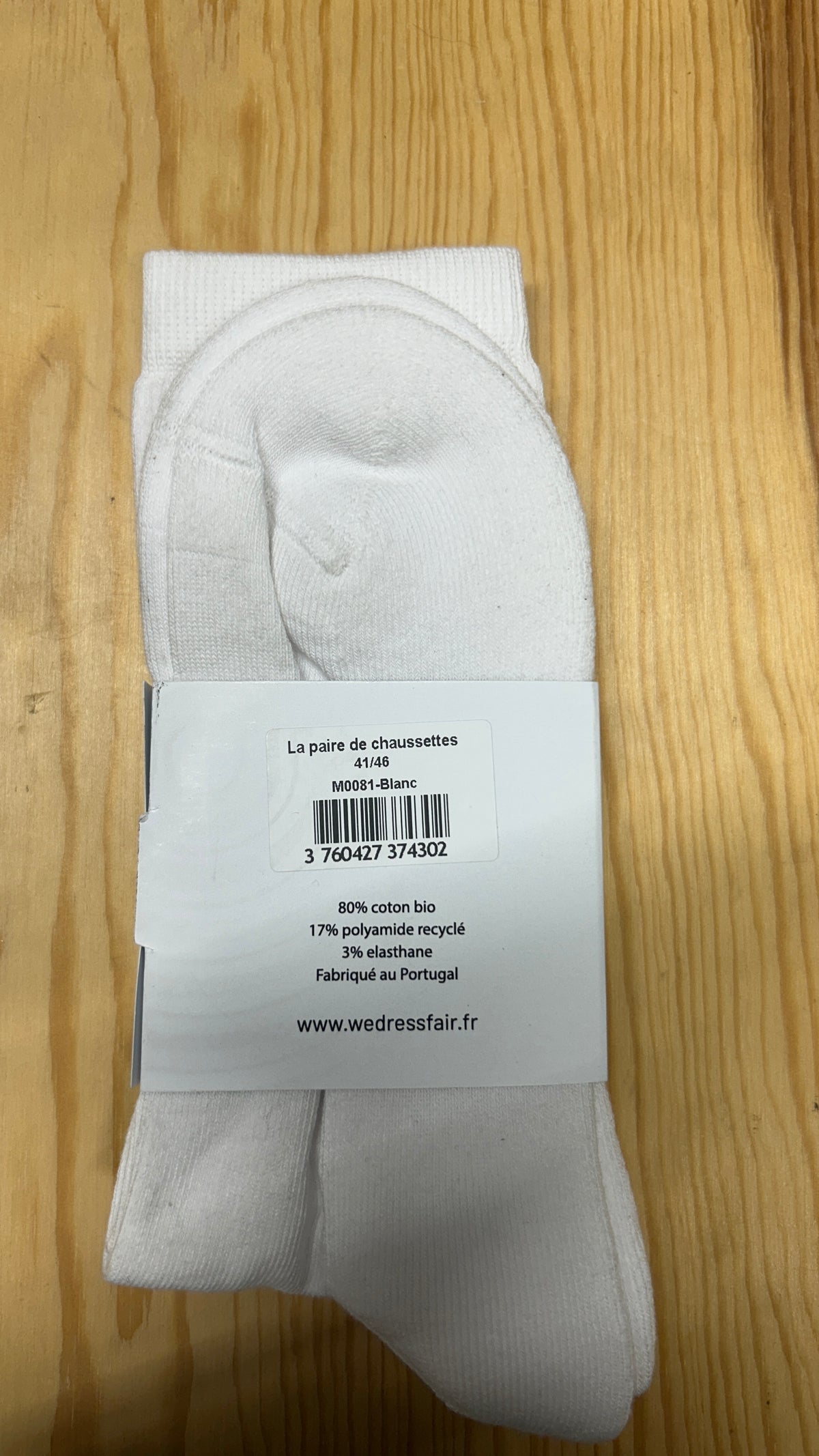 Chaussettes en coton bio | blanc