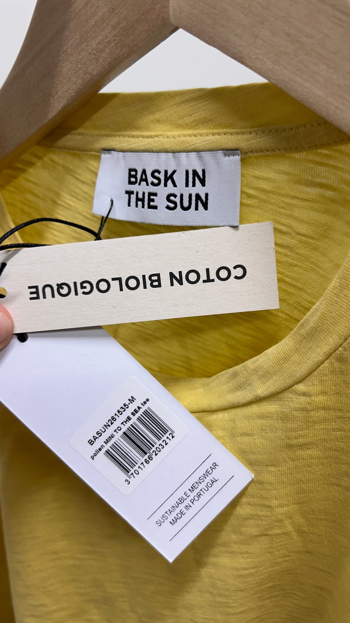 T-shirt en coton bio | jaune 'pollen mini to the sea tee'