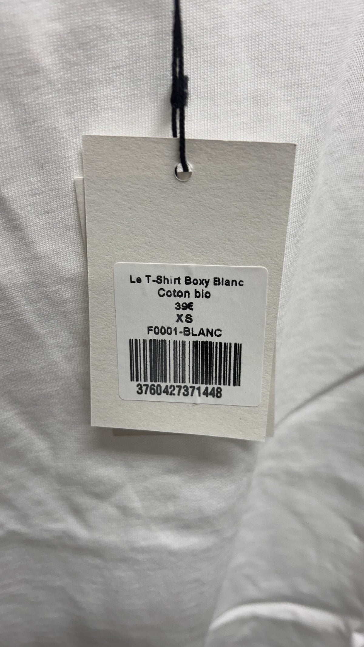 T-shirt boxy en coton bio | blanc