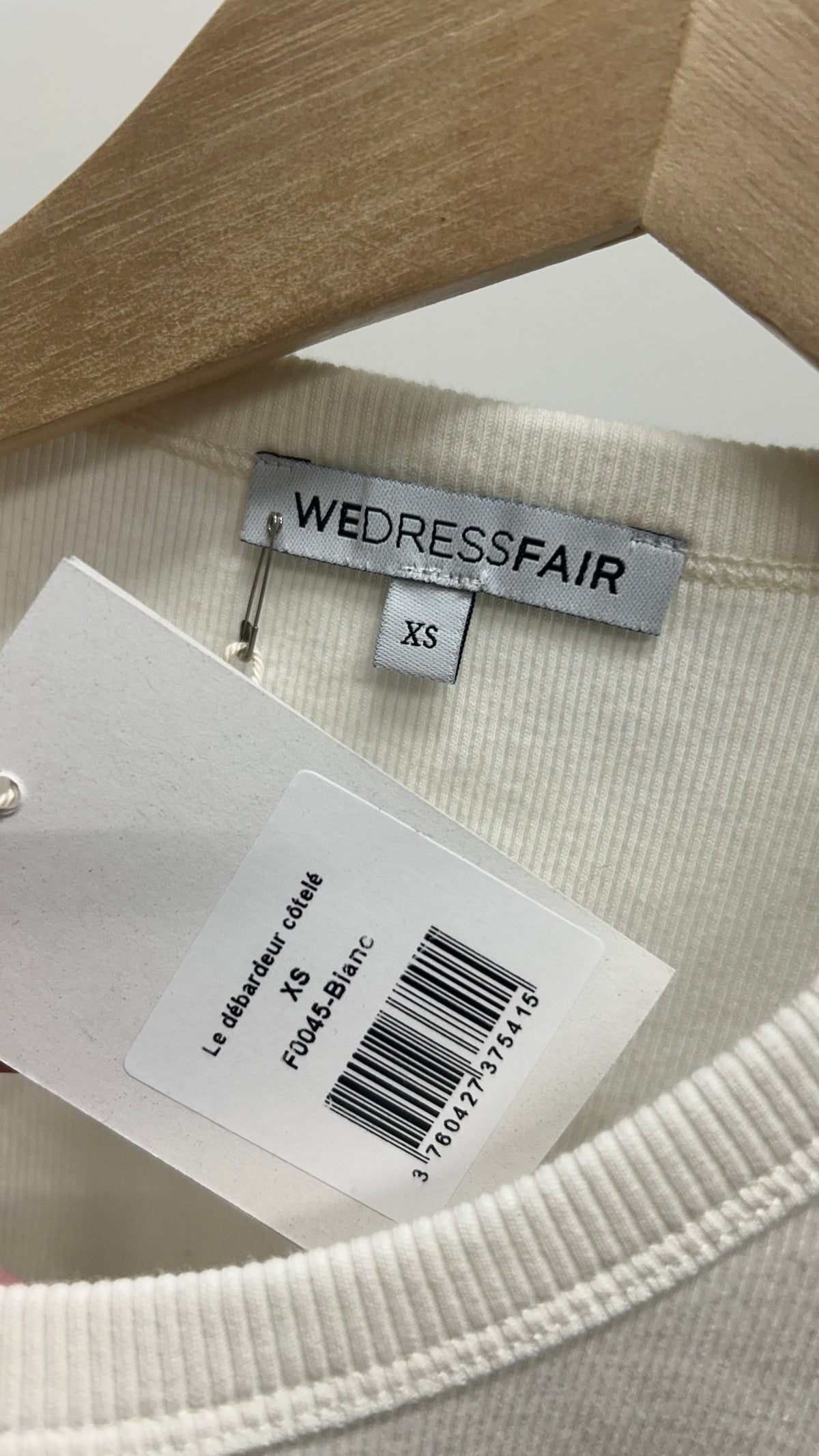 Débardeur côtelé en coton bio | blanc cassé | Blanc