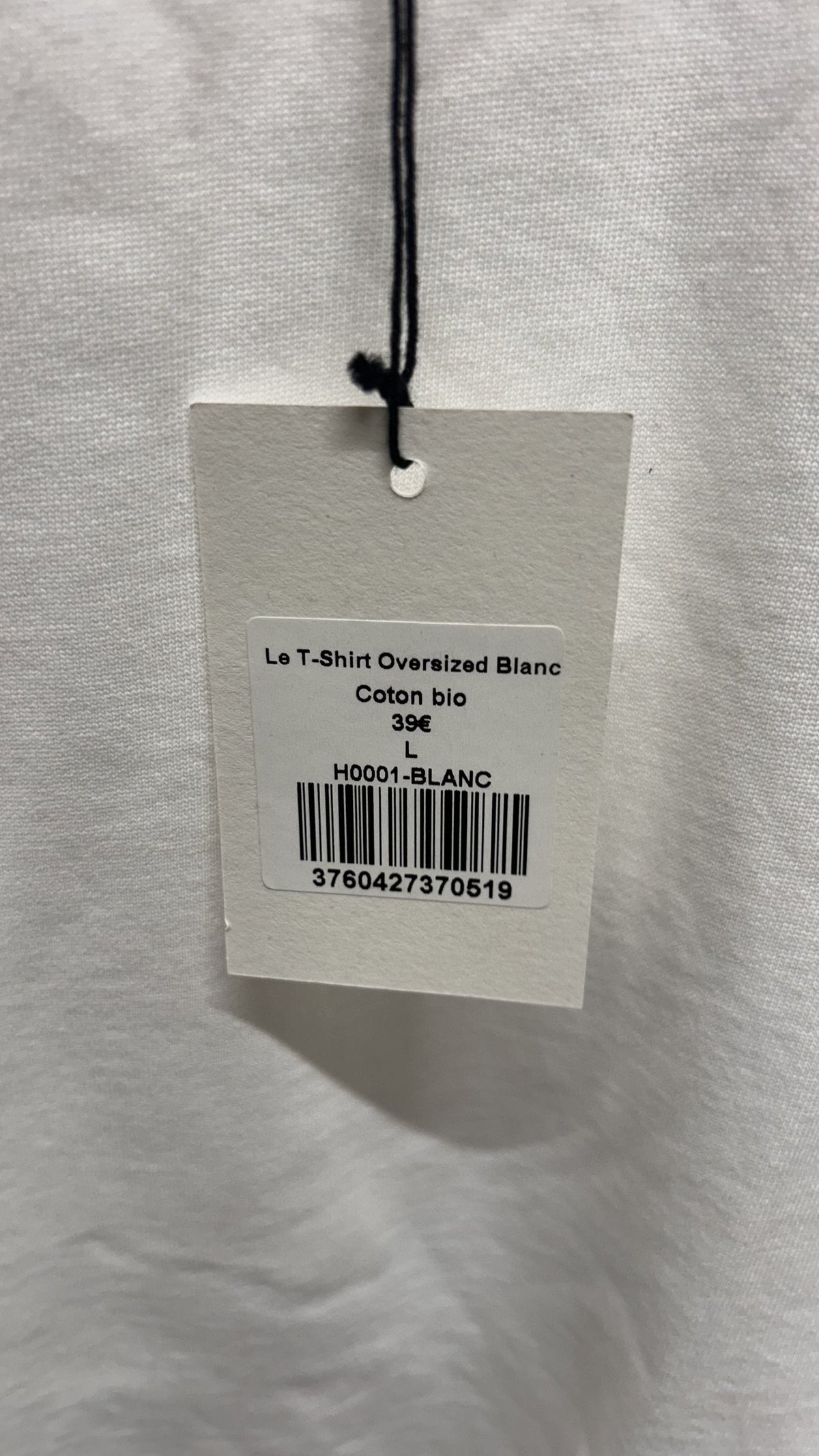 t-shirt oversize en coton bio | blanc